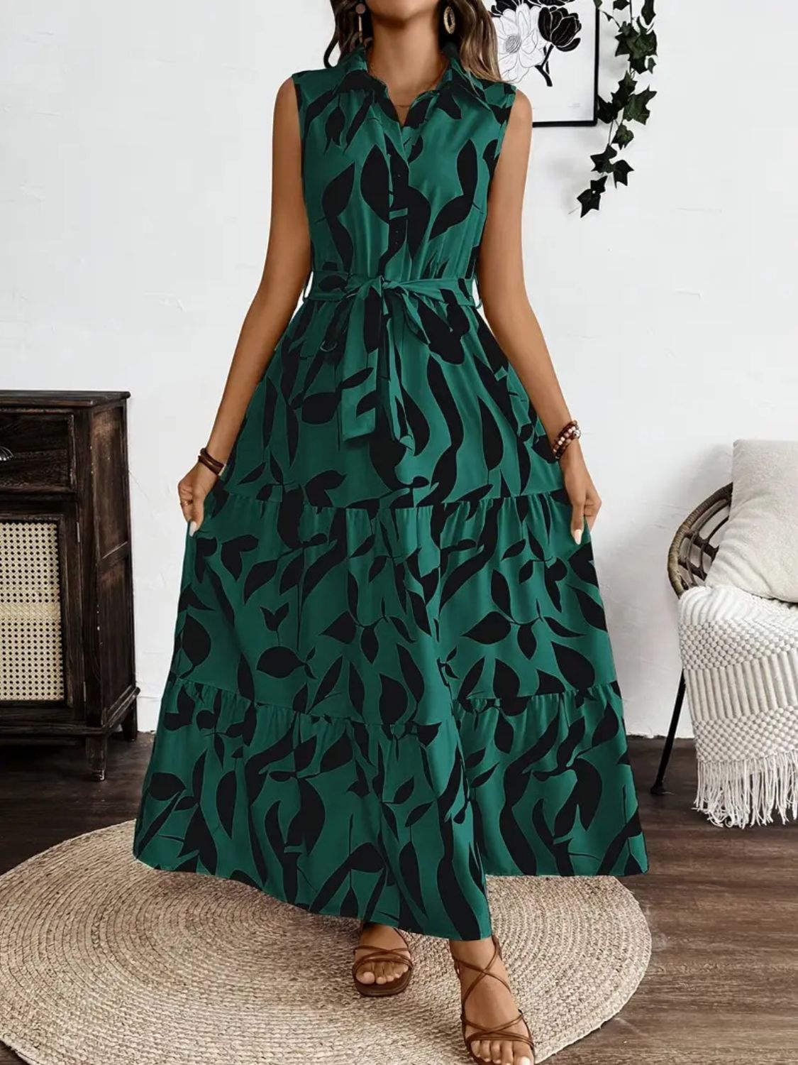 Ella Sleeveless Maxi Shirtdress | 3 Colors | Poundton-Tactilefable