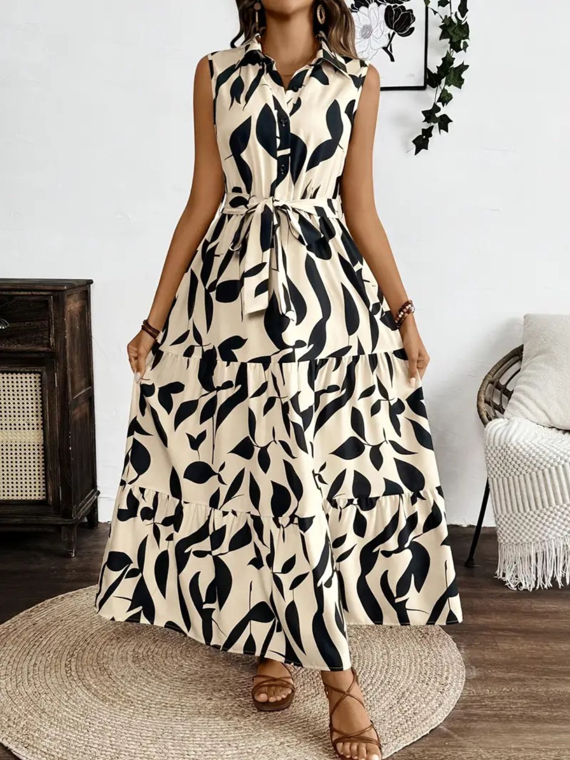Ella Sleeveless Maxi Shirtdress | 3 Colors | Poundton-Tactilefable