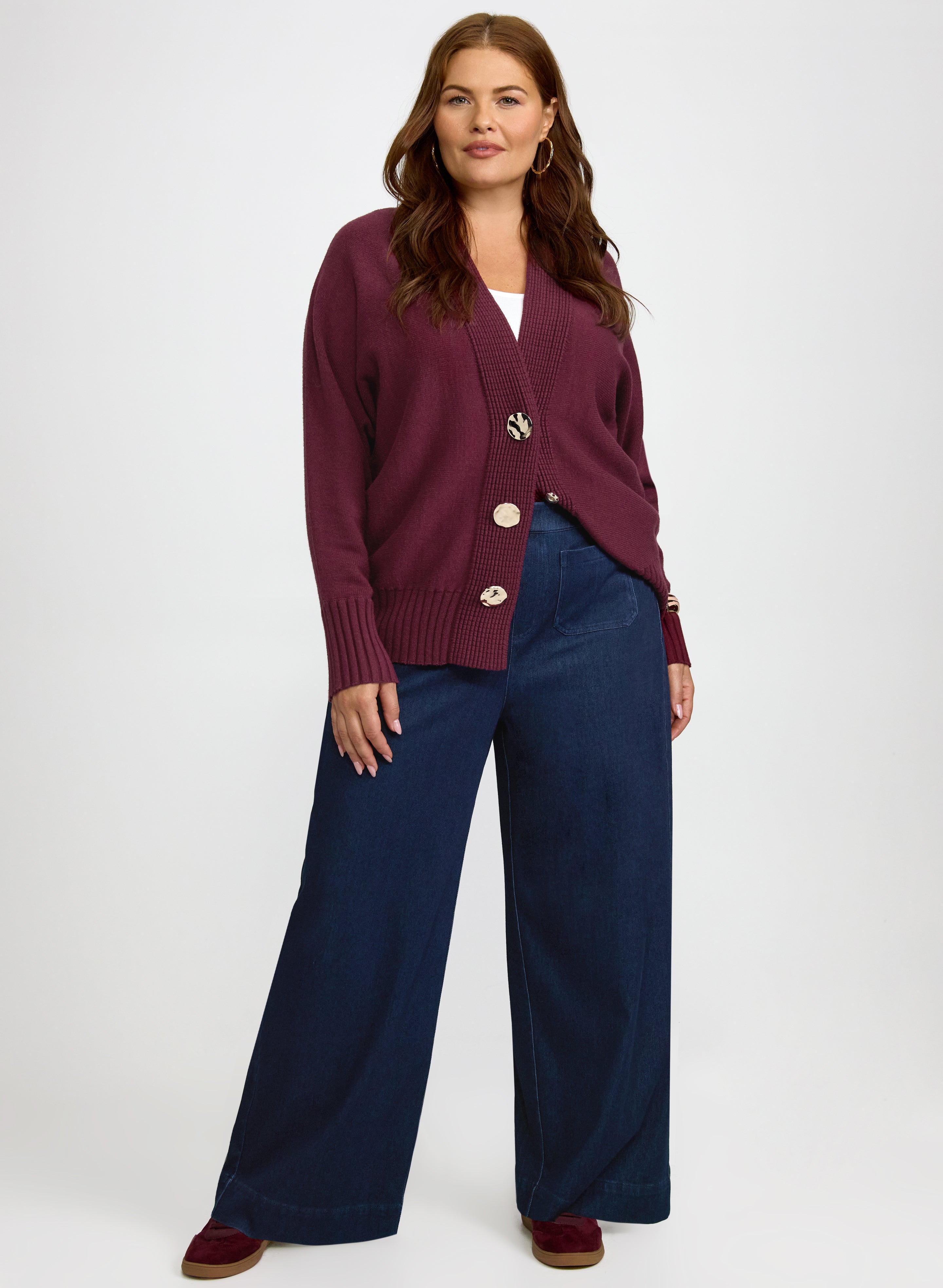 Comfort Stretch Wide-Leg Jeans-Tactilefable