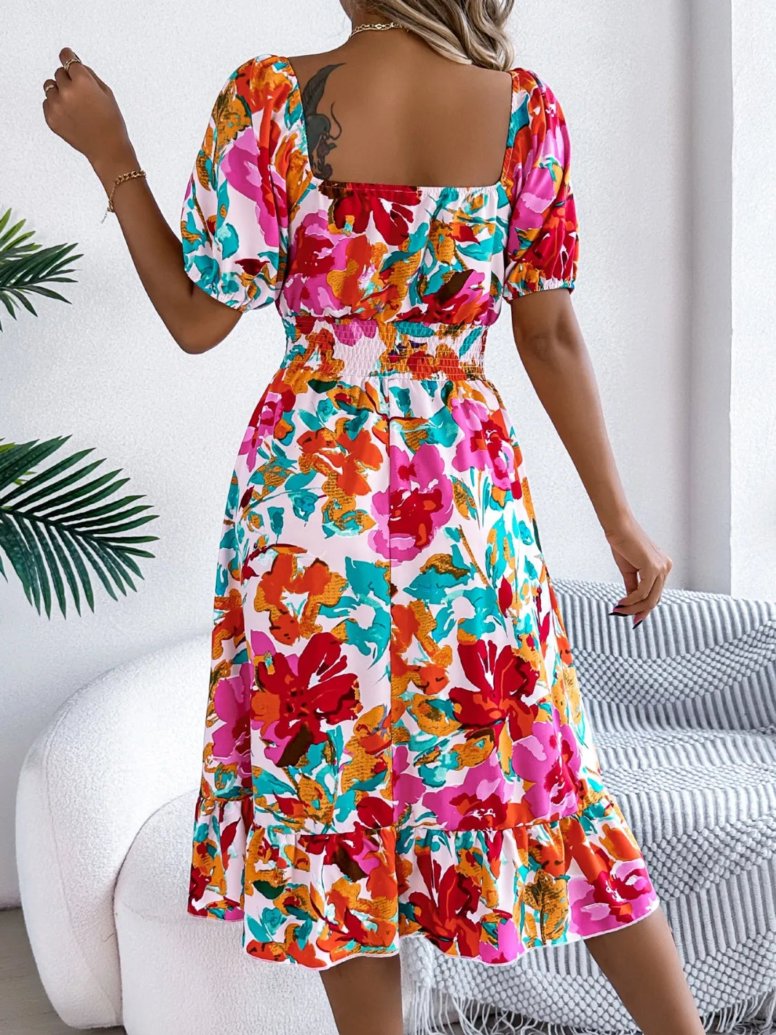 Floral Breeze Off-the-Shoulder Dress | 2 Colors | Poundton-Tactilefable
