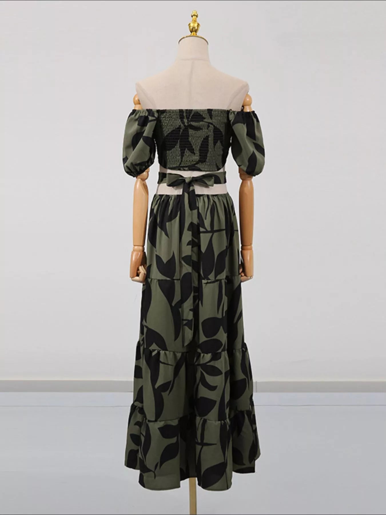Lake Como Ruffle Off-Shoulder Cutout Maxi Dress | 3 Colors | Poundton-Tactilefable