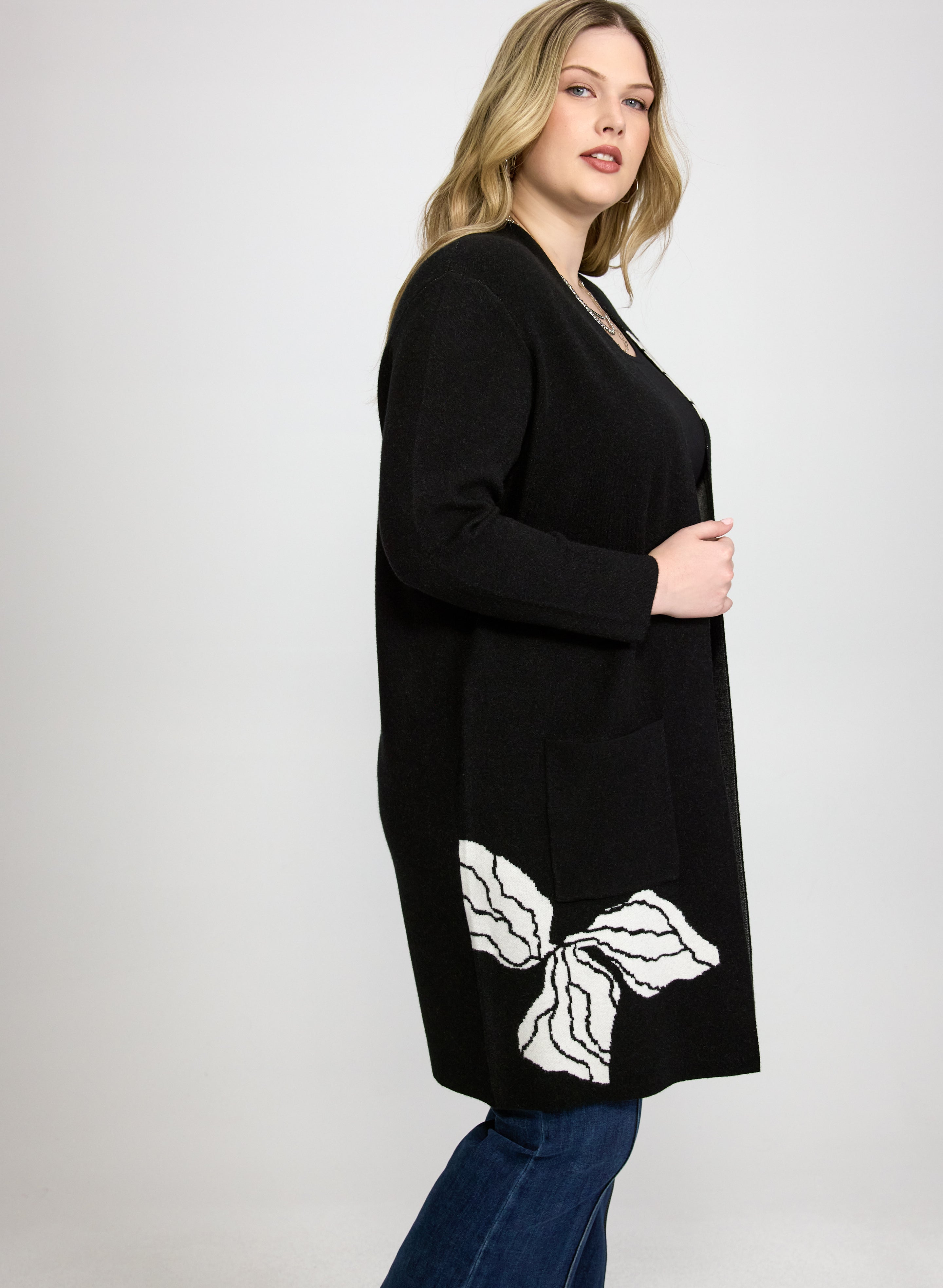 Floral Jacquard Cardigan-Tactilefable