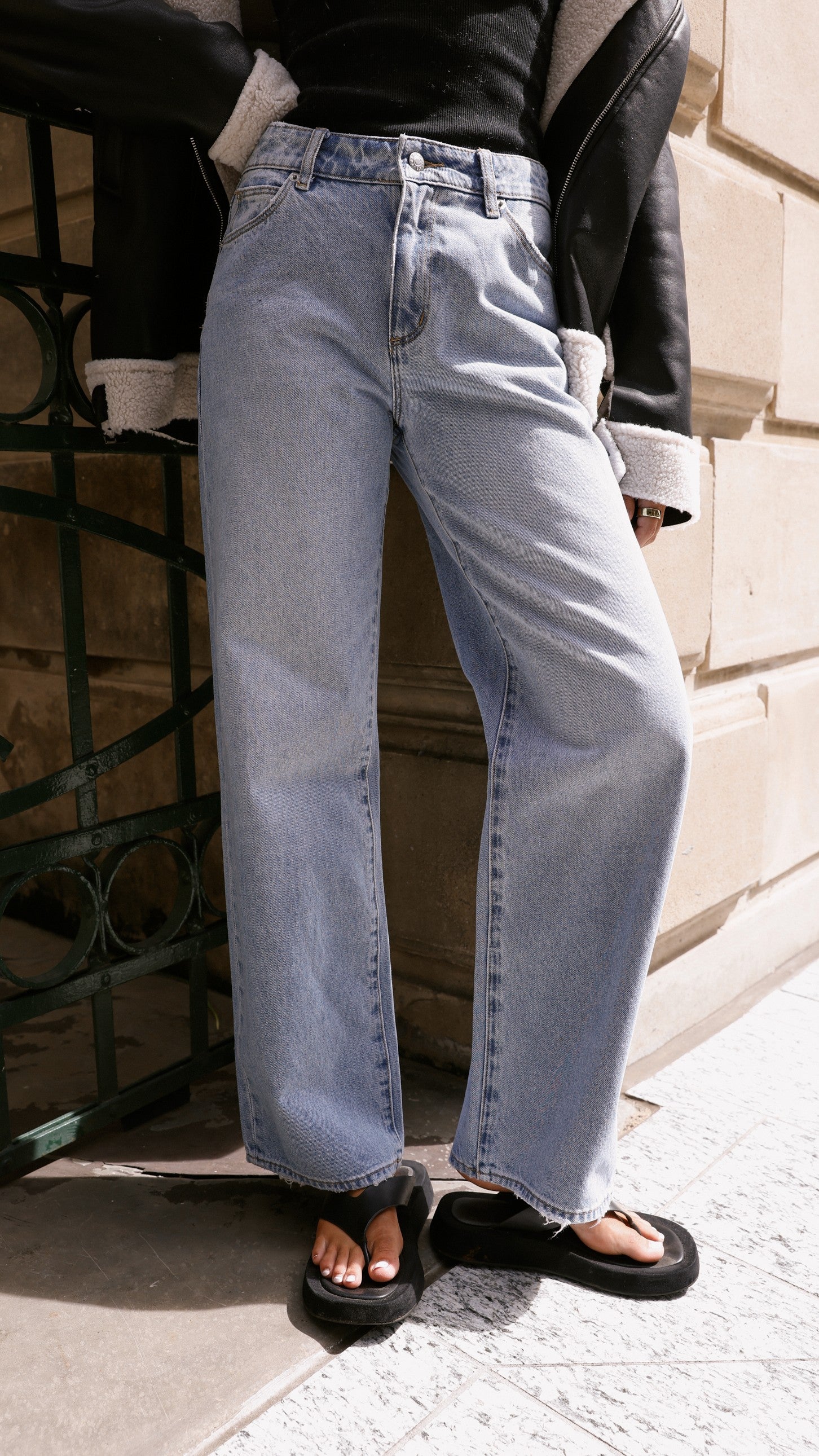Rollas Kate Baggy Jean - 90s Blue-Tactilefable