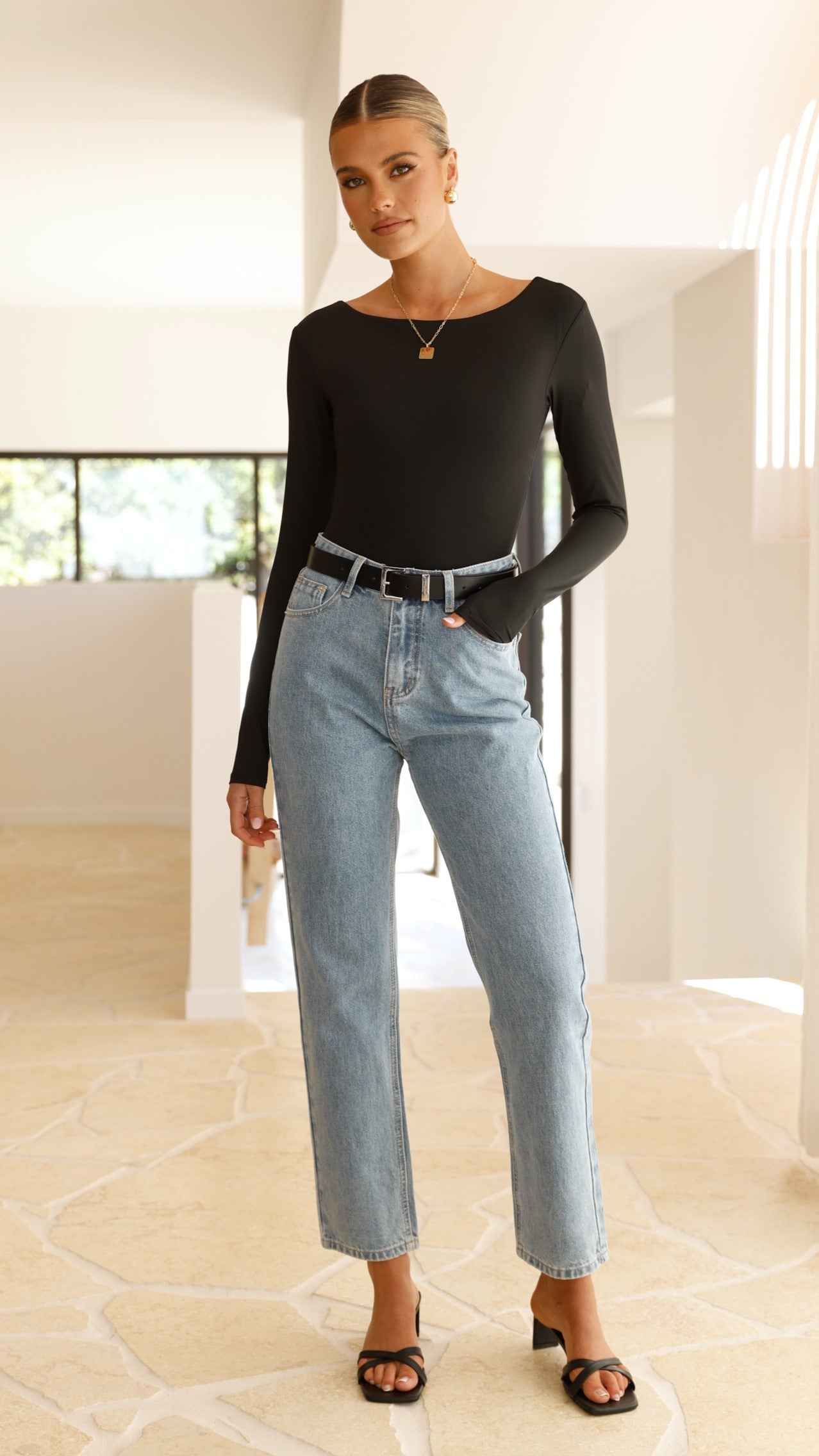 Jeans - Mid Blue Denim-Tactilefable