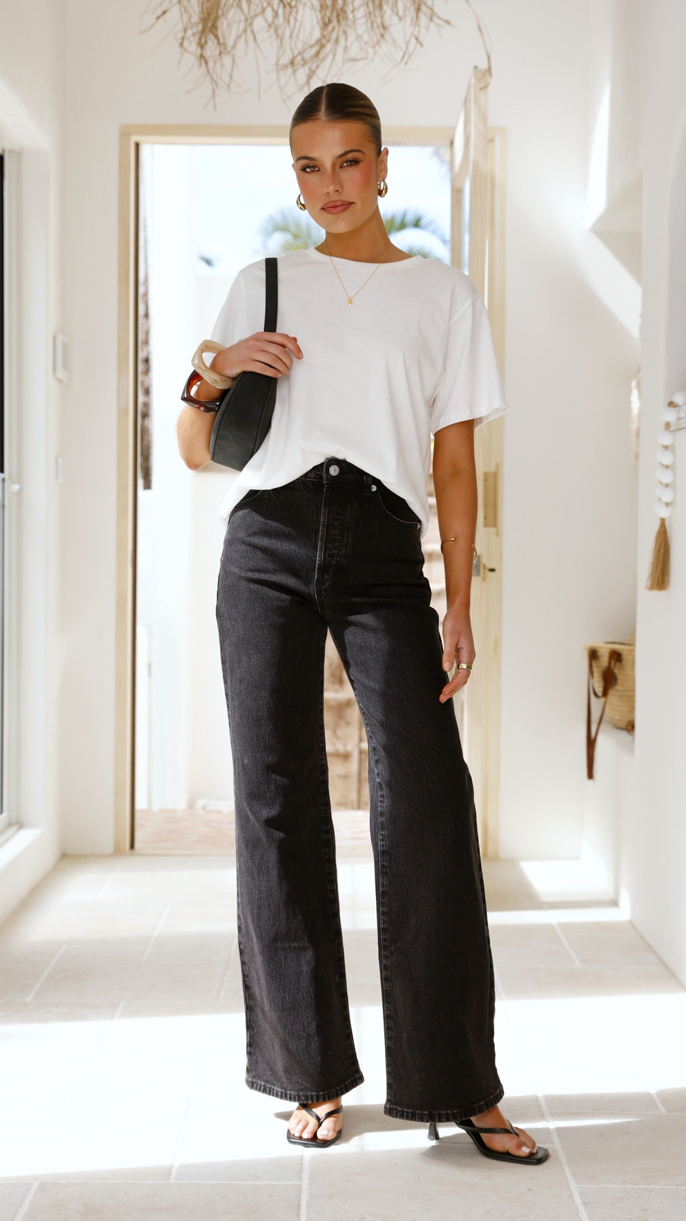 Rollas Sailor Scoop Long Jean - Black Sand-Tactilefable