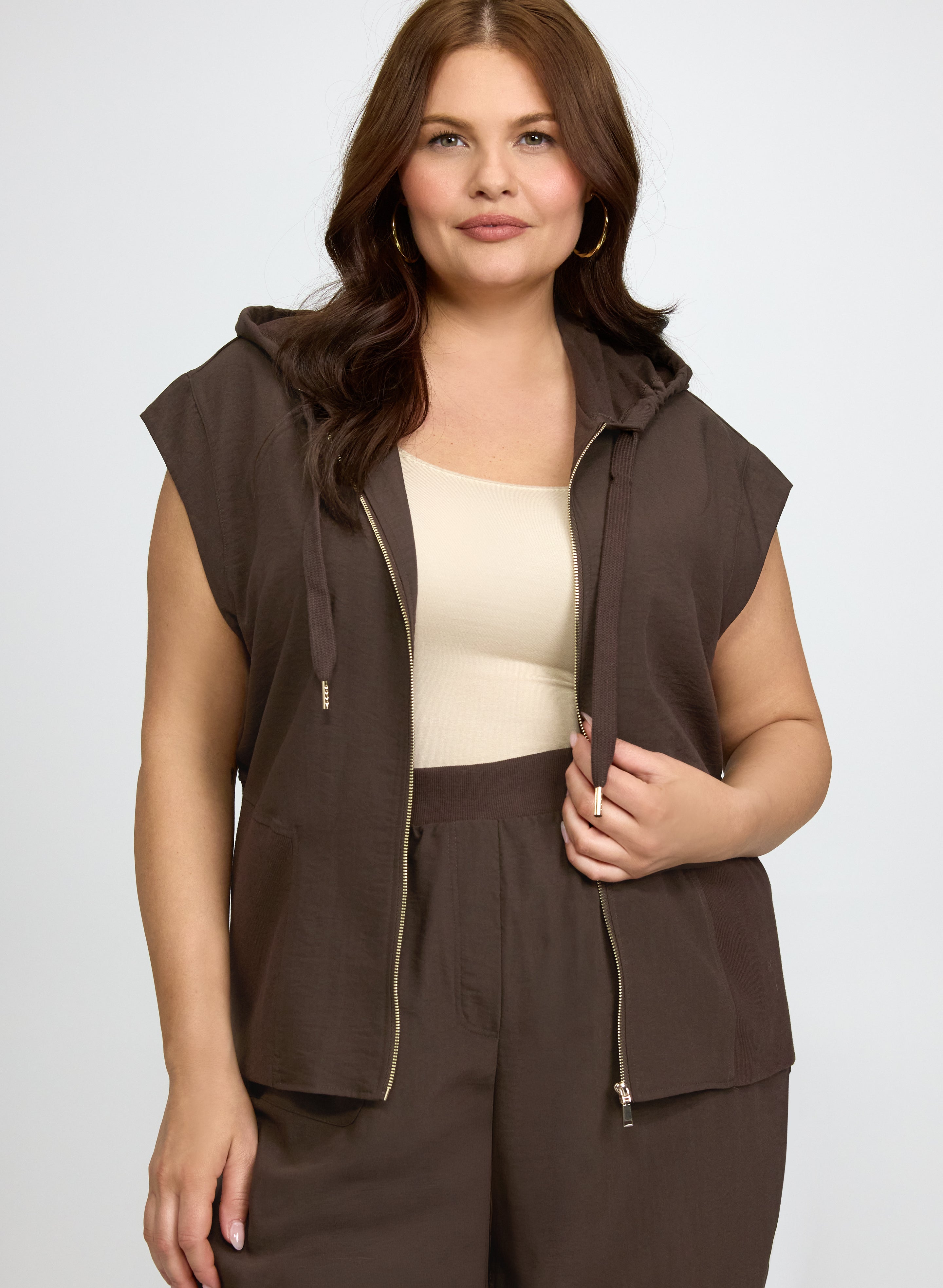 Zip Front Hooded Top-Tactilefable