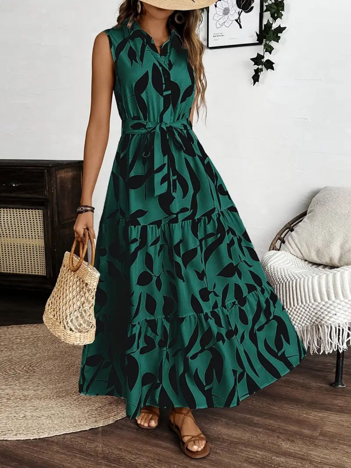 Ella Sleeveless Maxi Shirtdress | 3 Colors | Poundton-Tactilefable