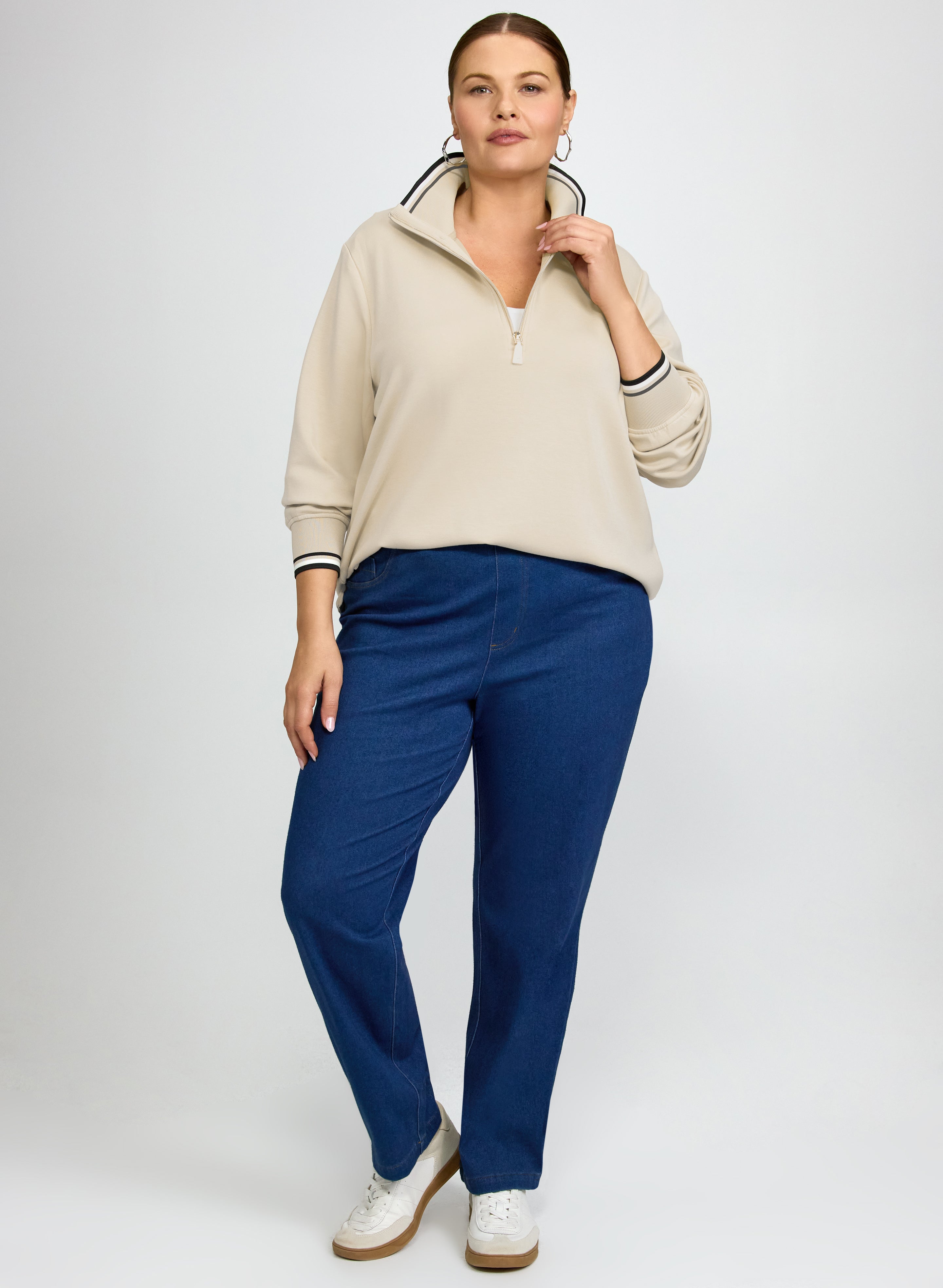 Comfort Stretch Straight-Leg Jeans-Tactilefable