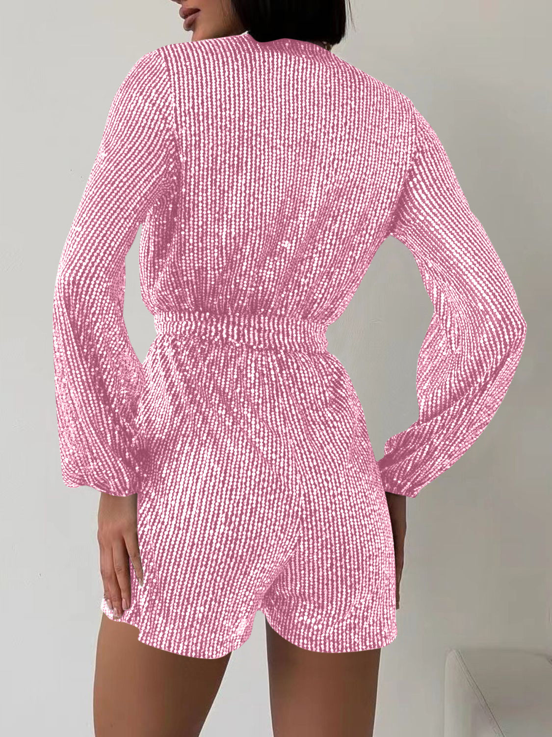 Tie Waist Long Sleeve Romper | 7 Colors-Tactilefable