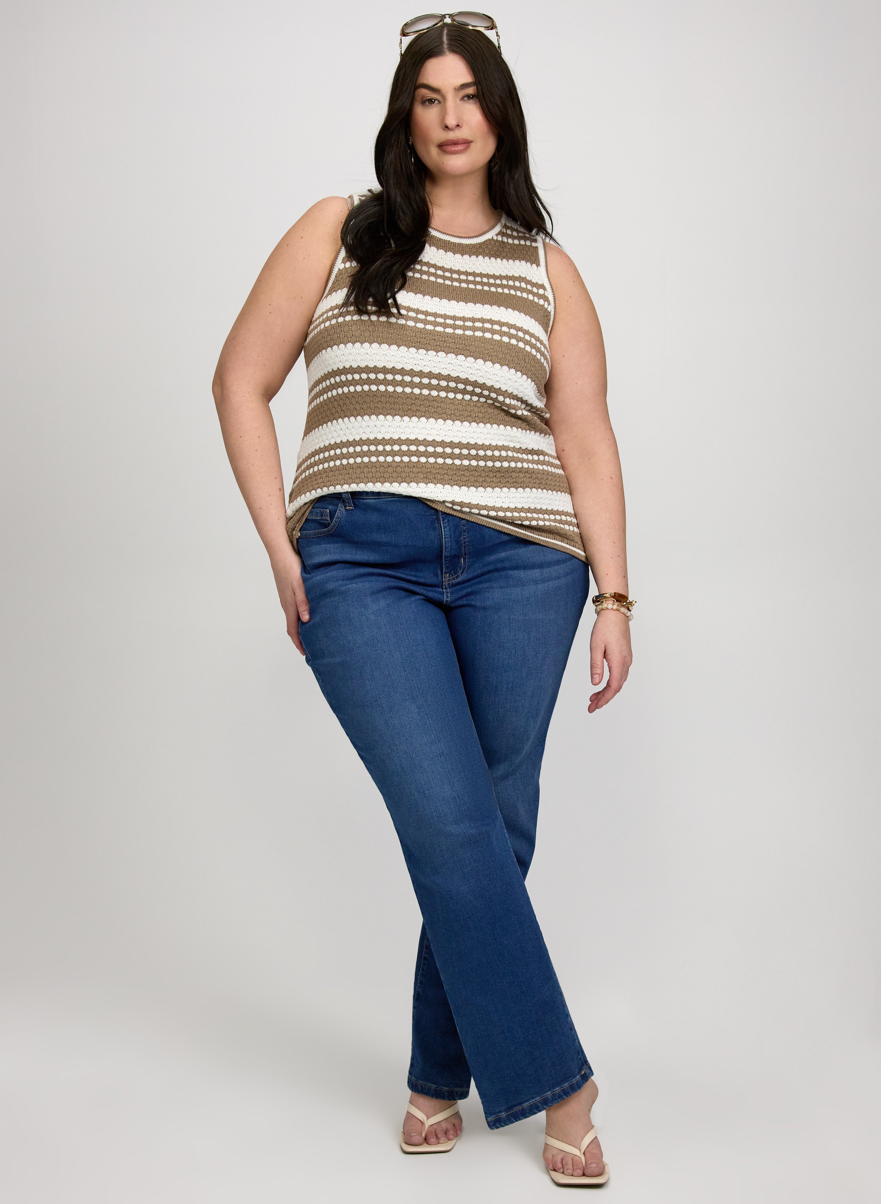 Pointelle Stripe Knit-Tactilefable