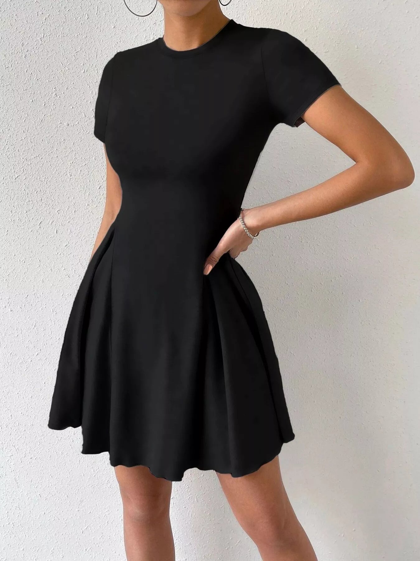 Midnight Riviera Cotton Swing Mini Dress | Glamour Grove-Tactilefable
