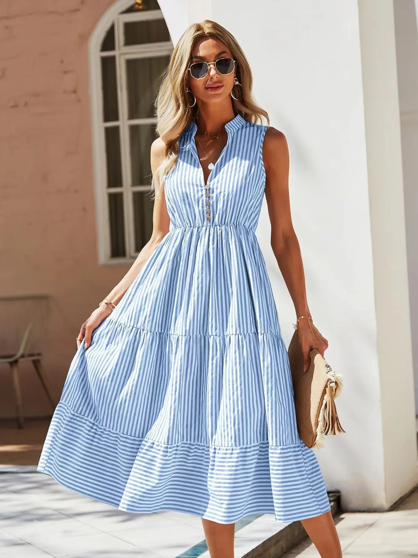 Bridgehampton Bound Striped Midi Dress | 4 Colors-Tactilefable