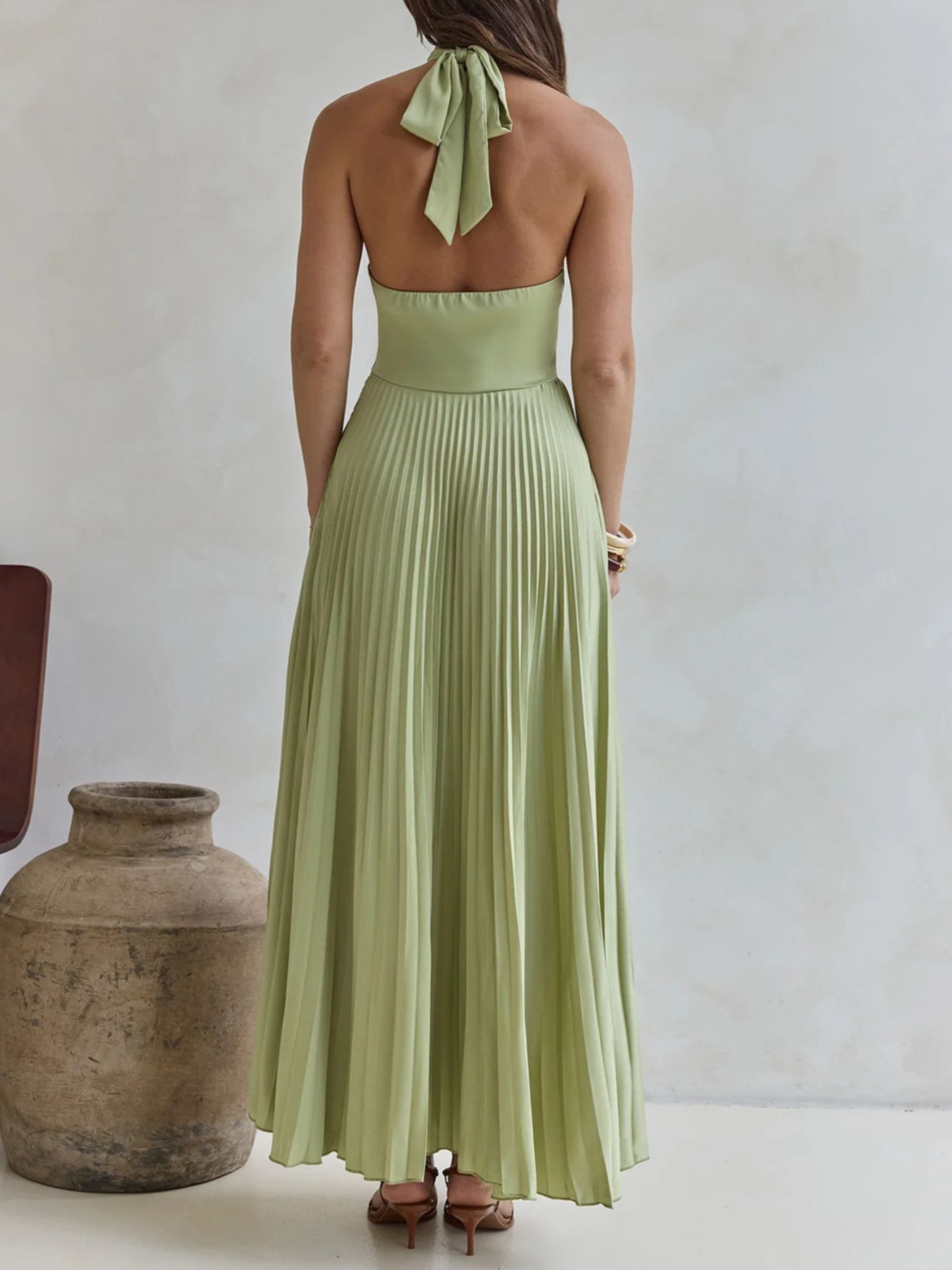 Pastel Reverie Halter Maxi Dress | 2 Colors-Tactilefable