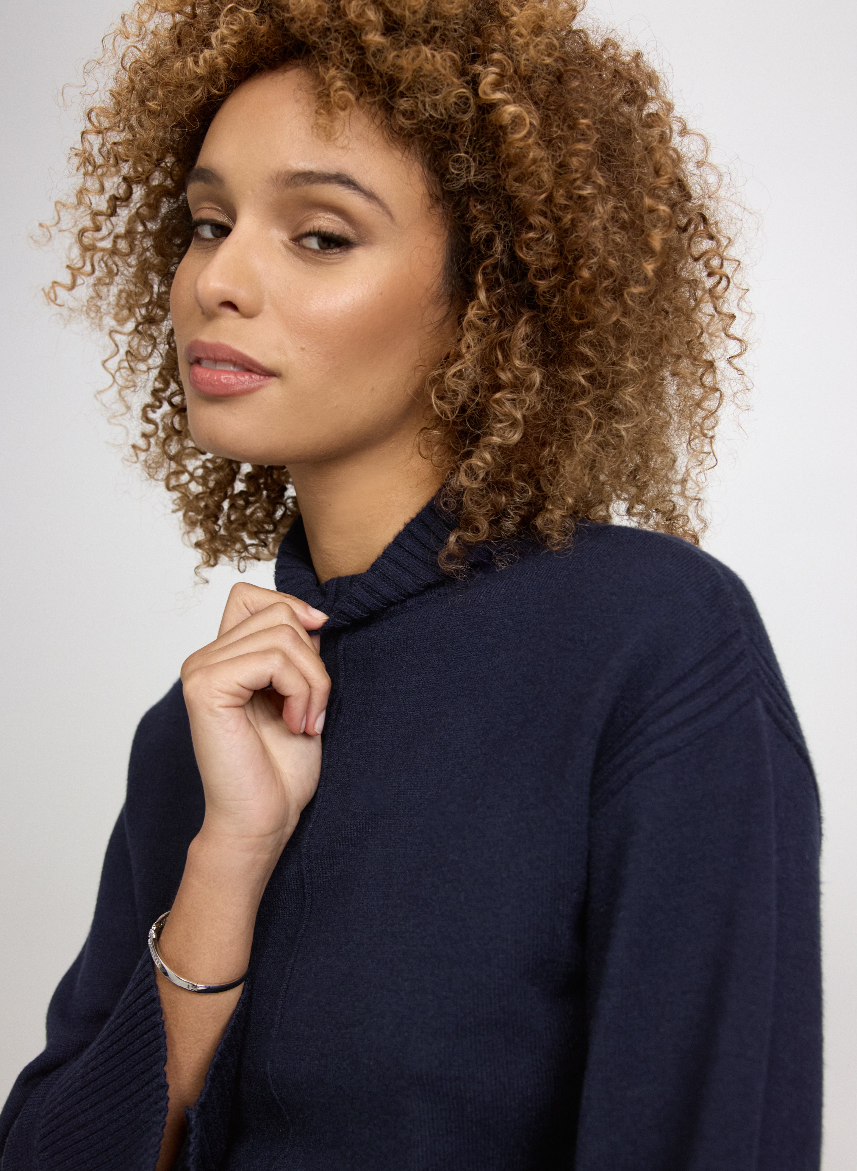 Mock Neck Sweater-Tactilefable
