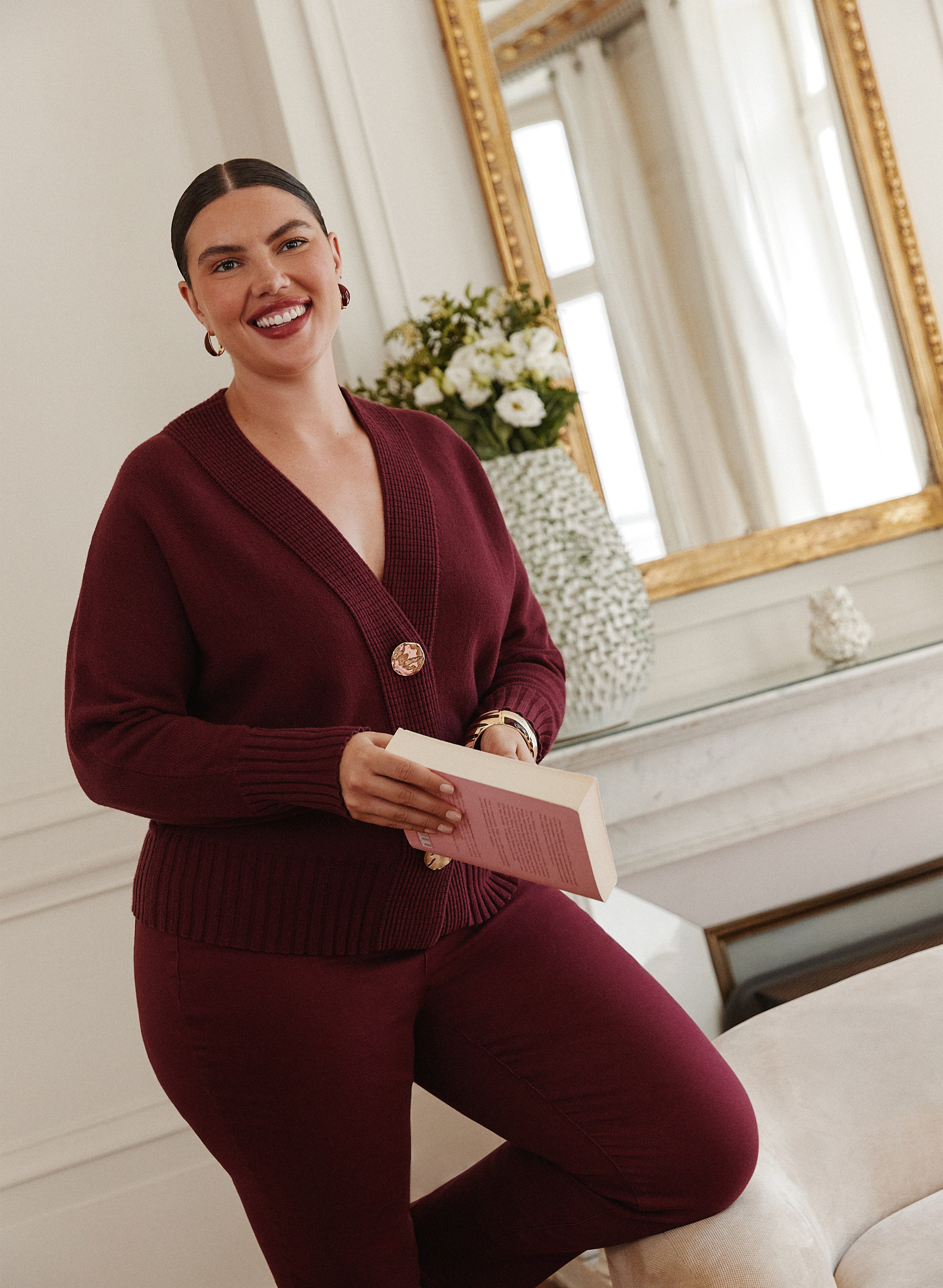 Hammered Button Cardigan-Tactilefable