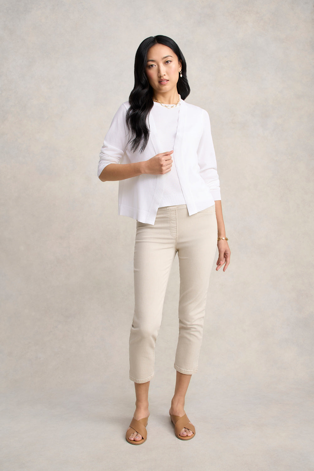 Essential Cardigan - White-Tactilefable