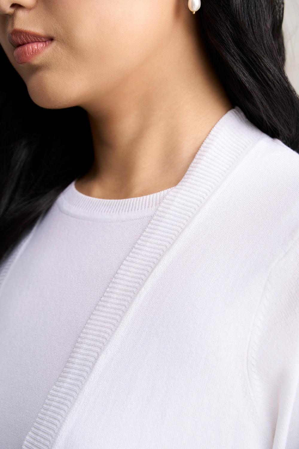 Essential Cardigan - White-Tactilefable