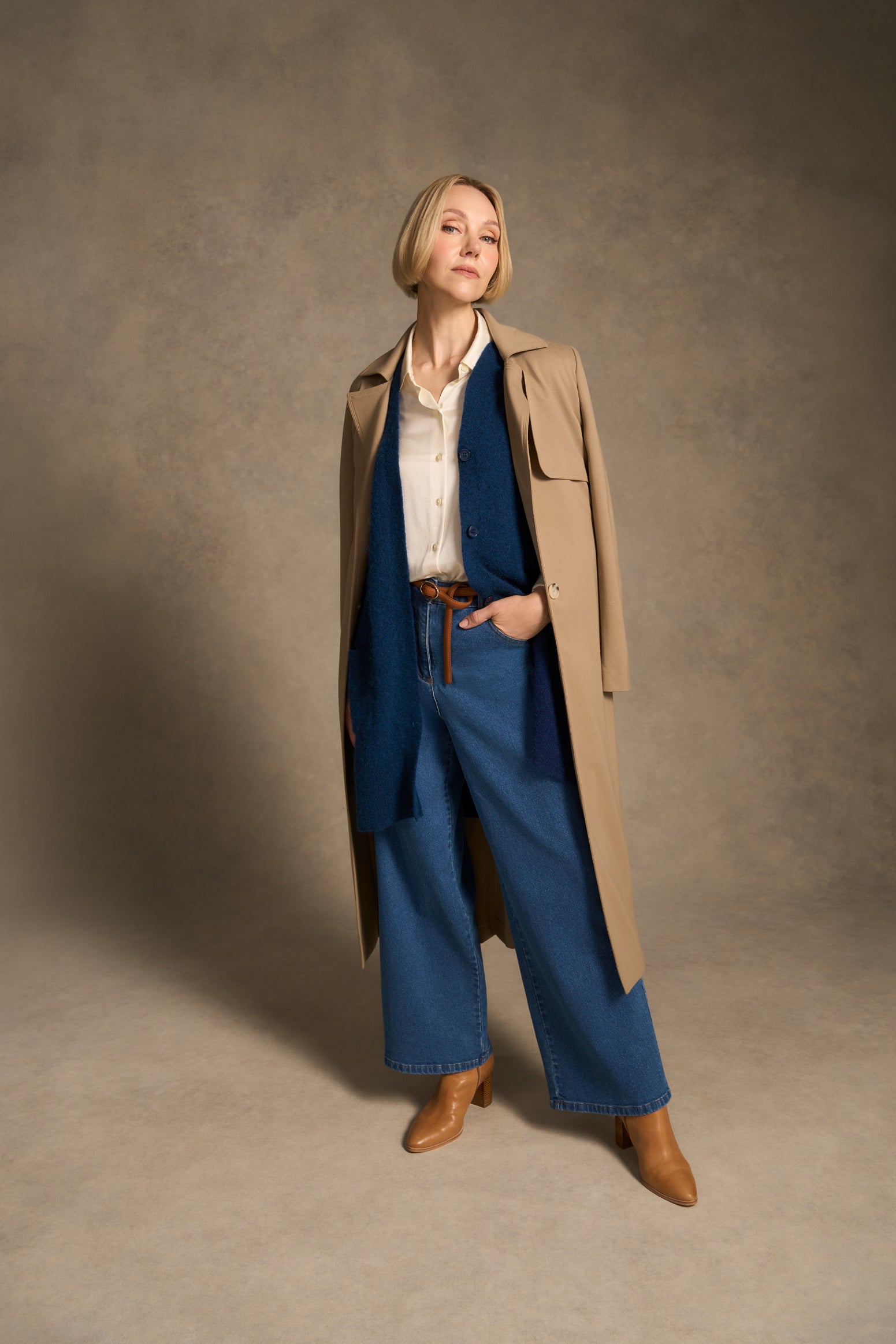 Button Through Mohair Cardigan - Midnight Blue-Tactilefable