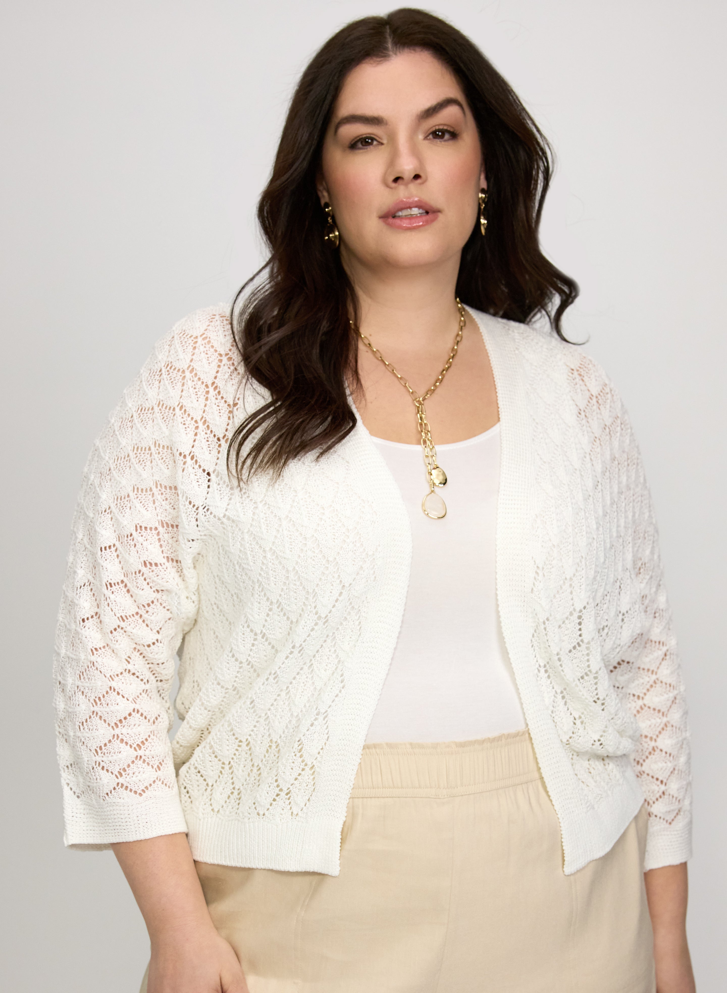 Open Knit Cardigan-Tactilefable