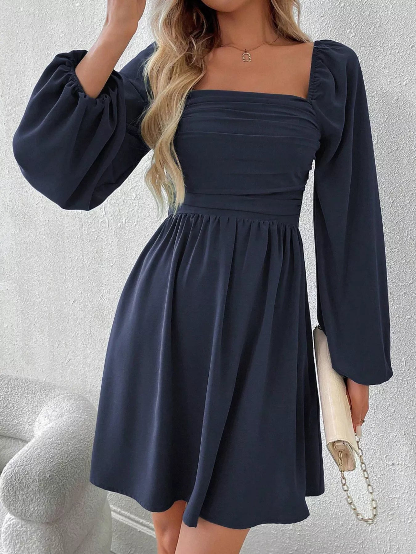 Daisy Rue Ruched Babydoll Mini Dress | 8 Colors | Poundton-Tactilefable