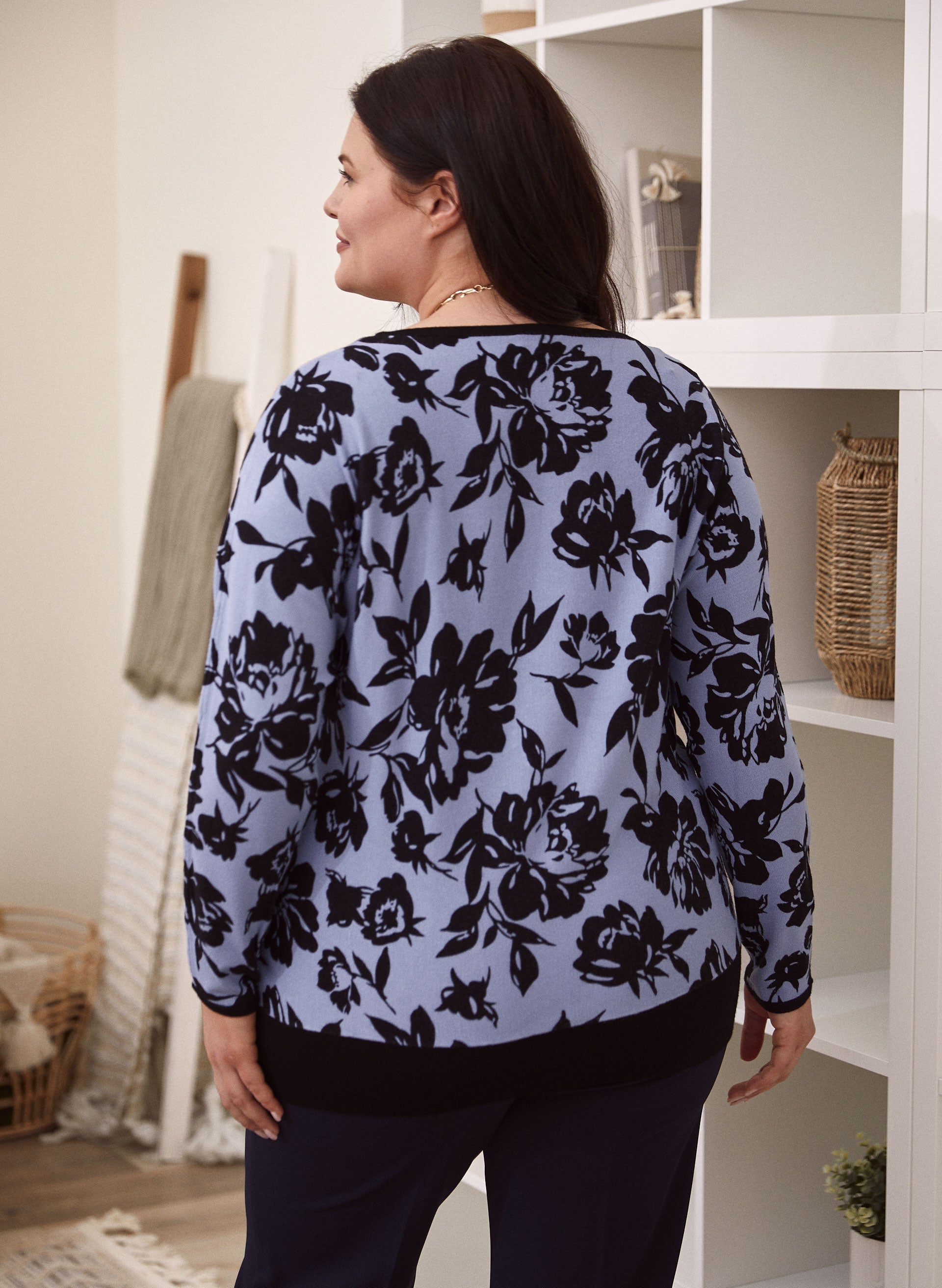 Floral Print Sweater-Tactilefable