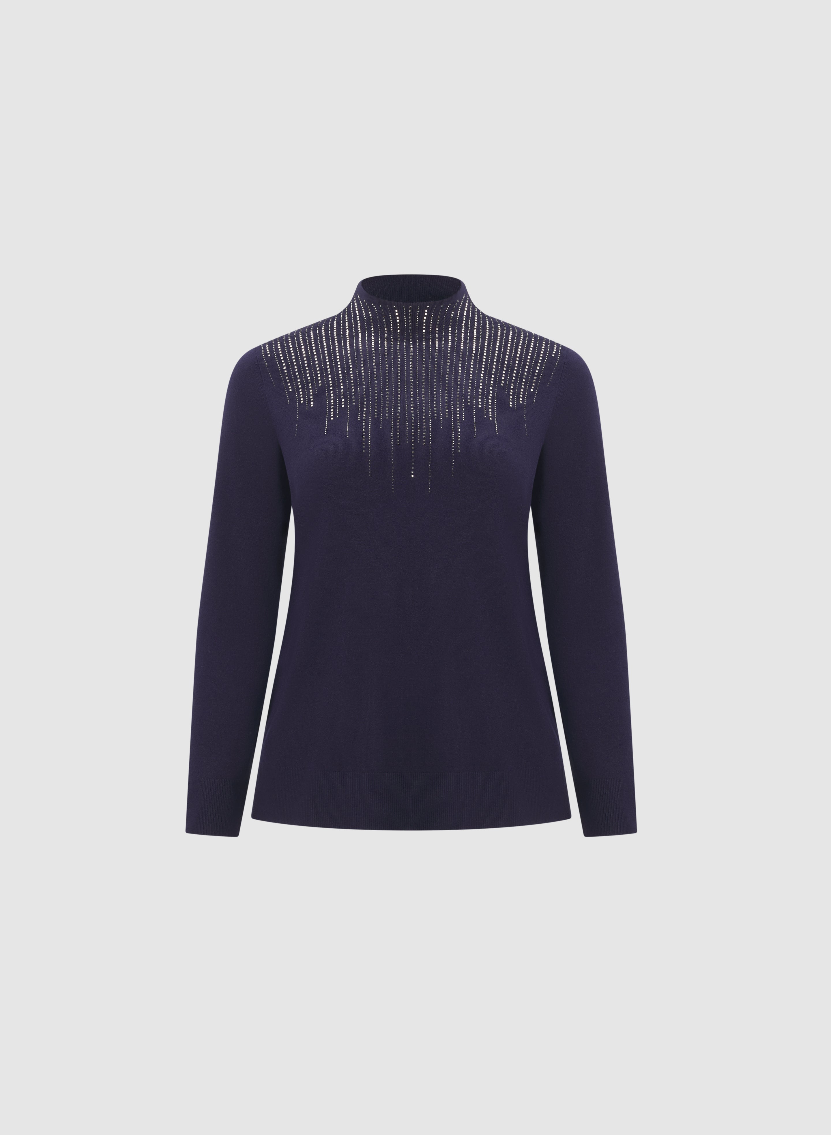 Cascading Rhinestone Sweater-Tactilefable