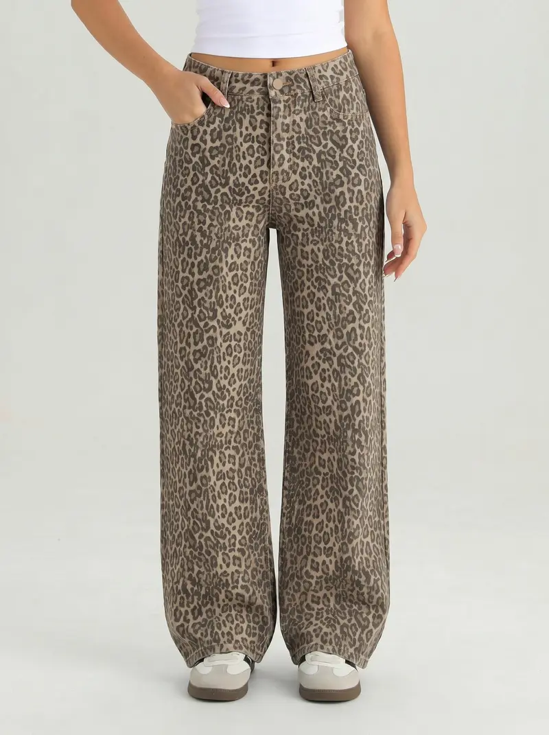 Katch Me Chic Women's Vintage Leopard Print High Waist Wide Leg Jeans, Y2K Street Style Baggy Durable Denim Trousers, Casual Wrinkle-Resistant Stretch Loose Fit Cotton Bottoms #TikTokMadeMeBuyIt #VintageDenim #LeopardJeans #Y2KFashion Katch Me Chic Women's Vintage Leopard Print High Waist Wide Leg Jeans, Y2K Street Style Baggy Durable Denim Trousers, Casual Wrinkle-Resistant Stretch Loose Fit Cotton Bottoms #TikTokMadeMeBuyIt #VintageDenim #LeopardJeans #Y2KFashion