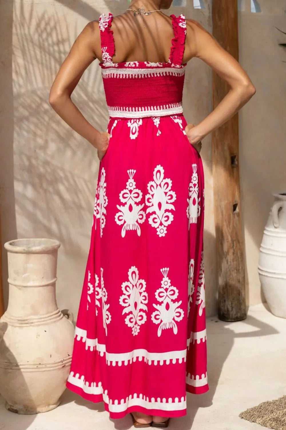 Daydream Printed Square Neck Cami Dress | 3 colors | Poundton-Tactilefable