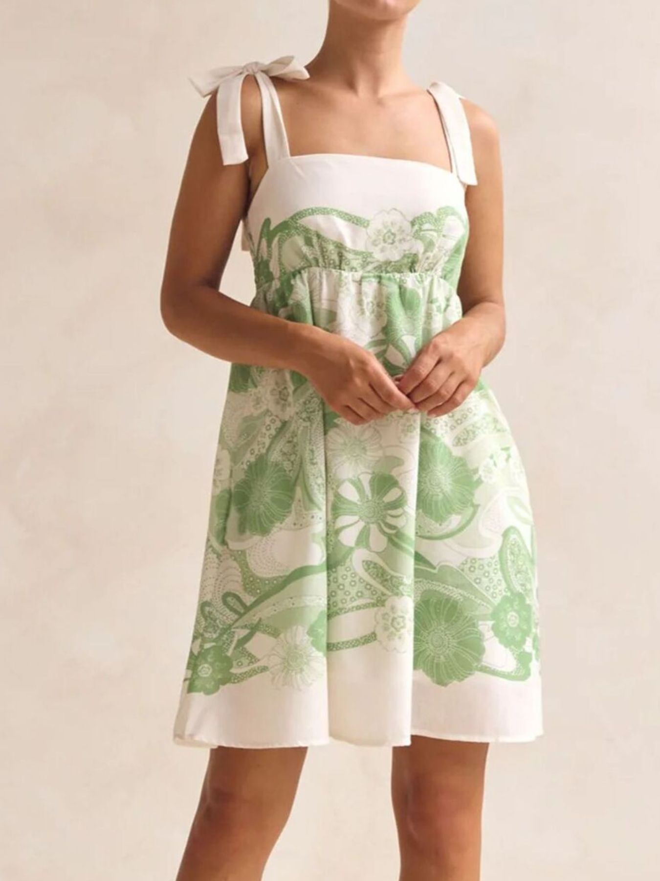 Flared Tie-Shoulder 60s Statement Mini Dress | 2 Colors | Poundton-Tactilefable