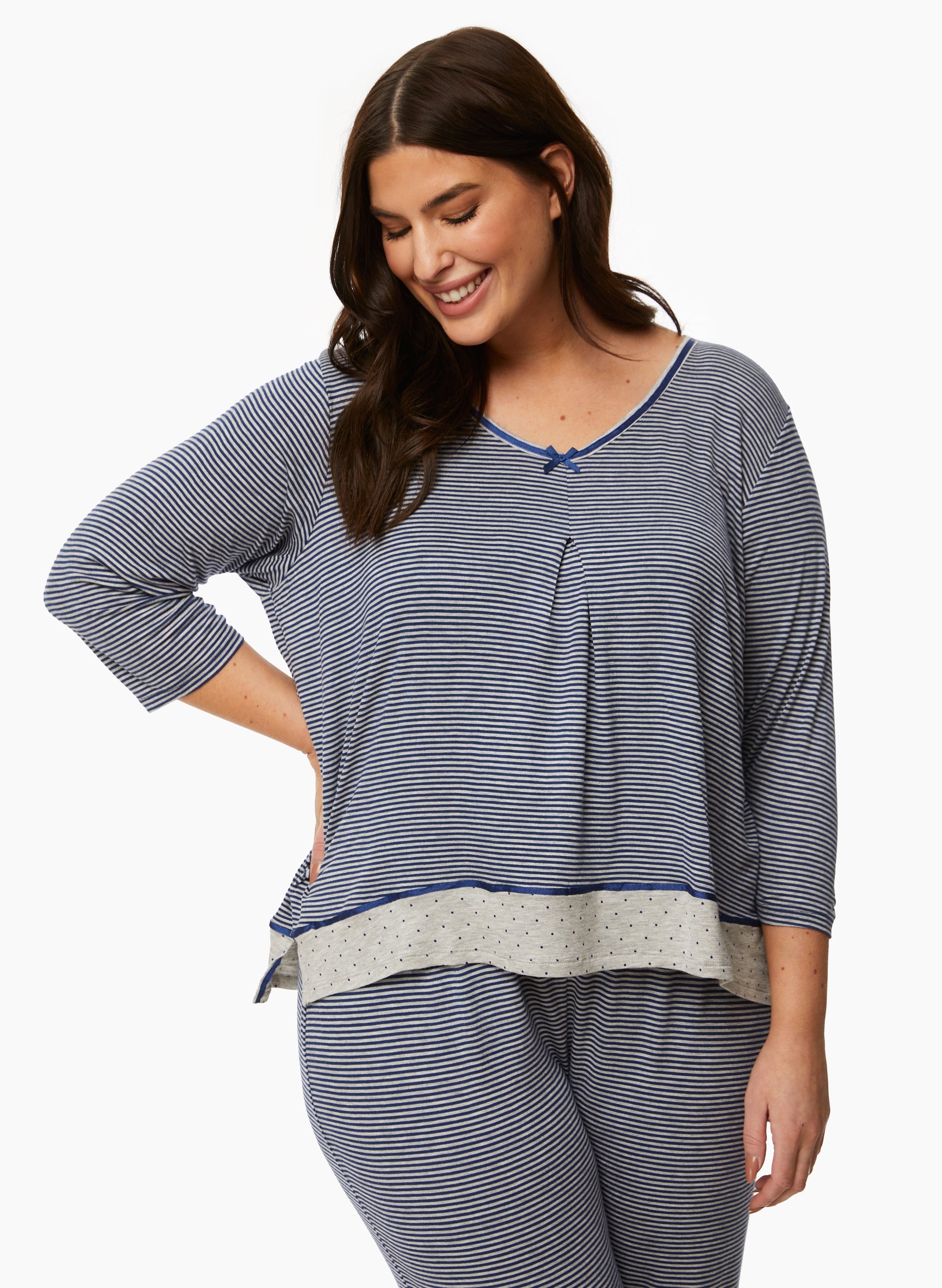 Stripe Print Pyjama Set-Tactilefable