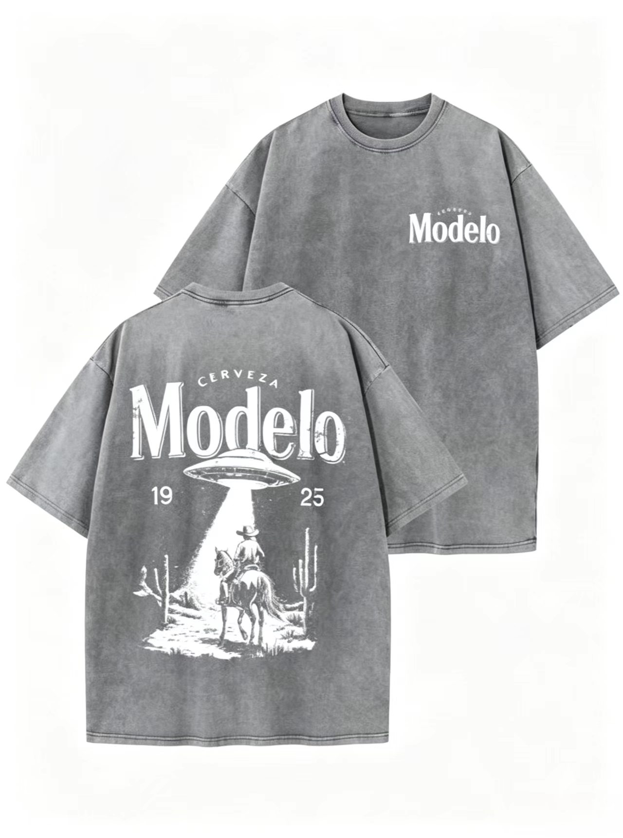 Men's Heavyweight Vintage Washed Oversized Graphic Tee-Tactilefable