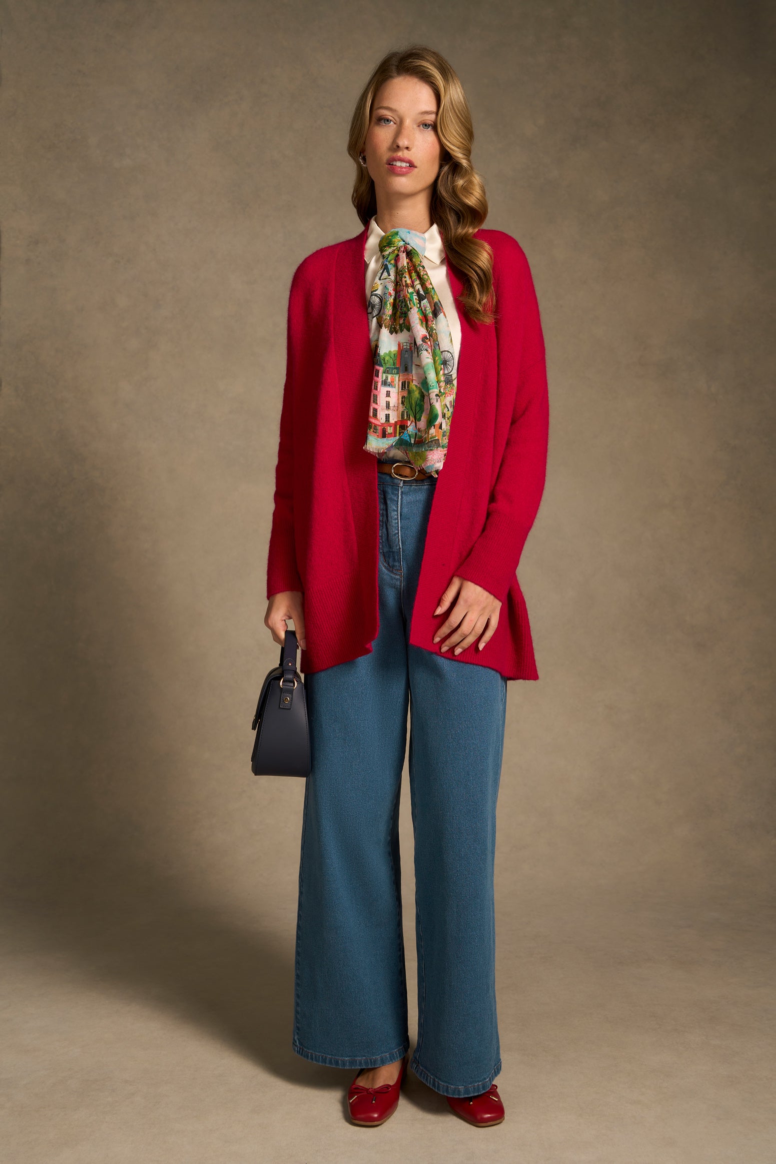 Mohair Blend Cardigan - Rouge-Tactilefable