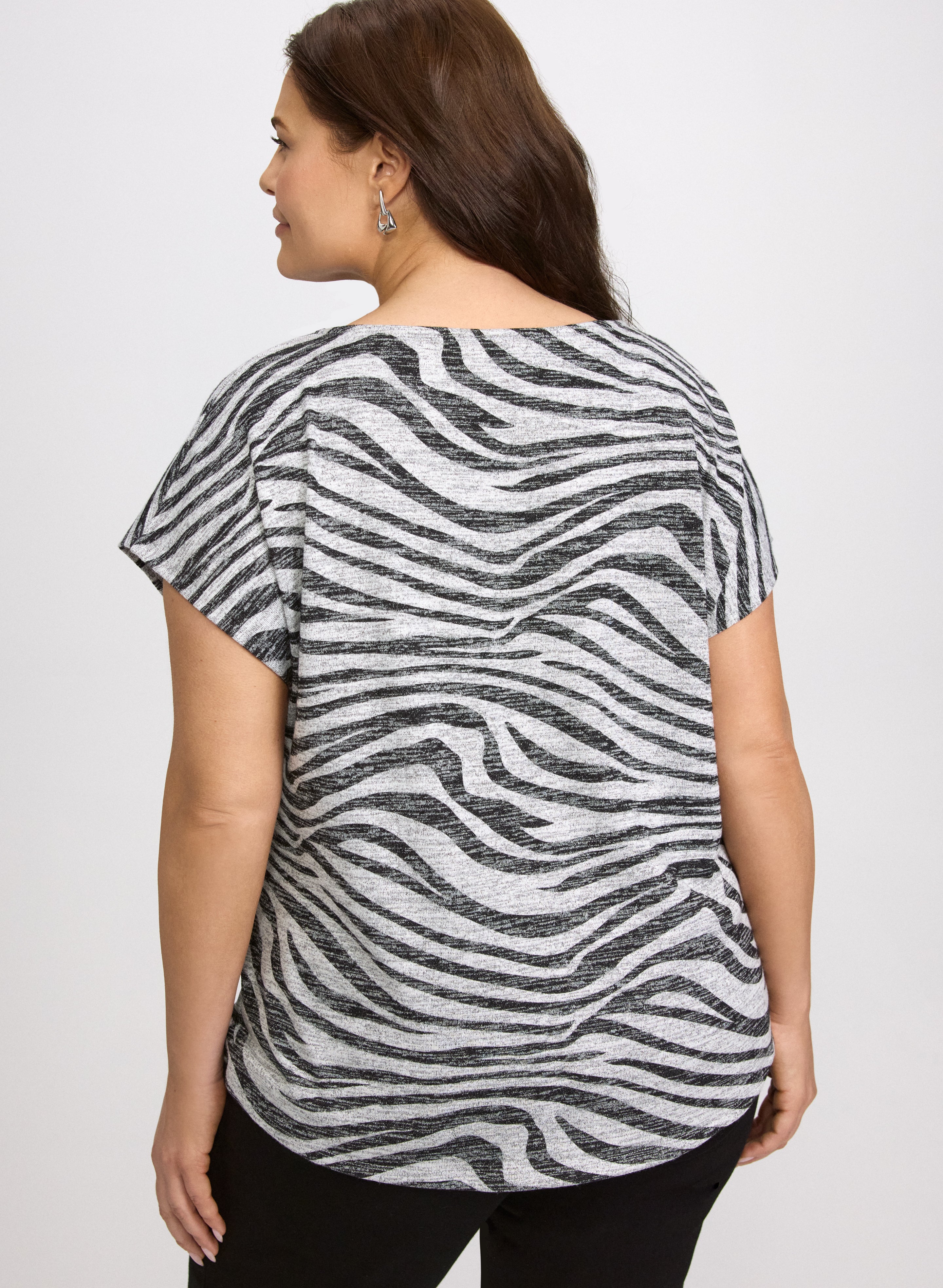Zebra Print Sweater-Tactilefable