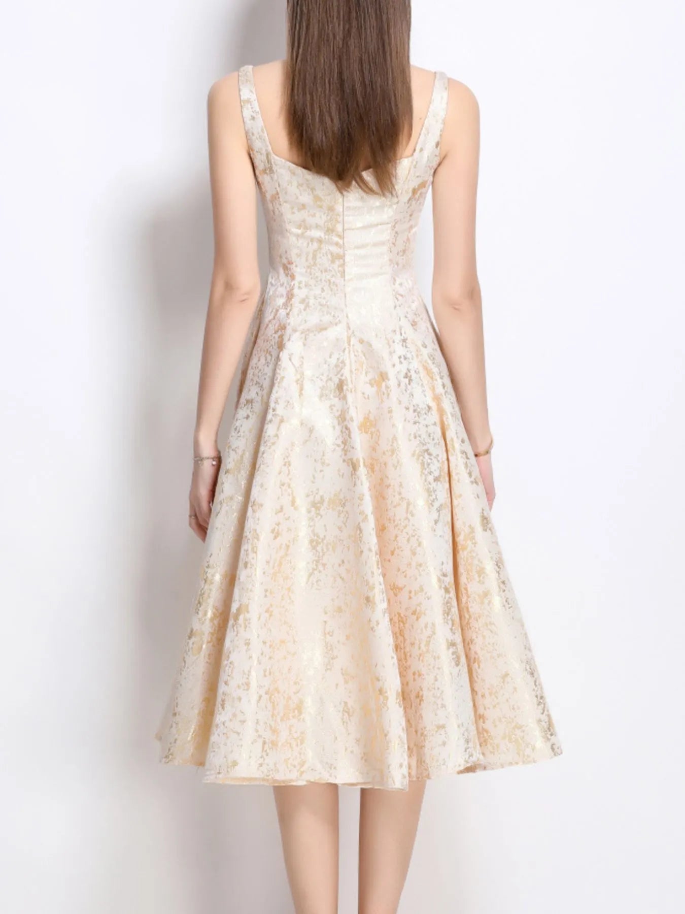Marigold 50's Midi Dress-Tactilefable