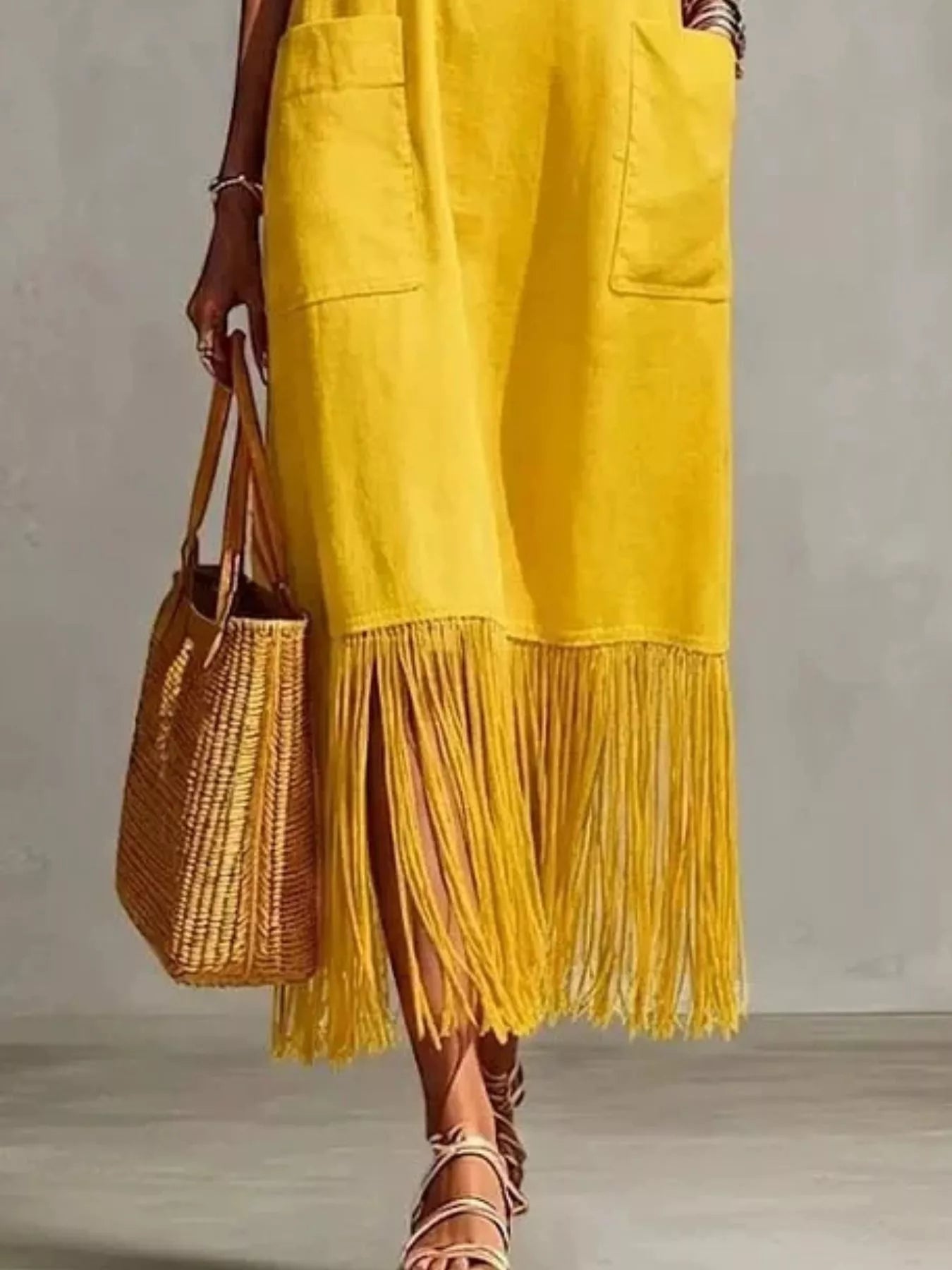 Coco Fringe Spaghetti Strap Dress | 5 Colors-Tactilefable