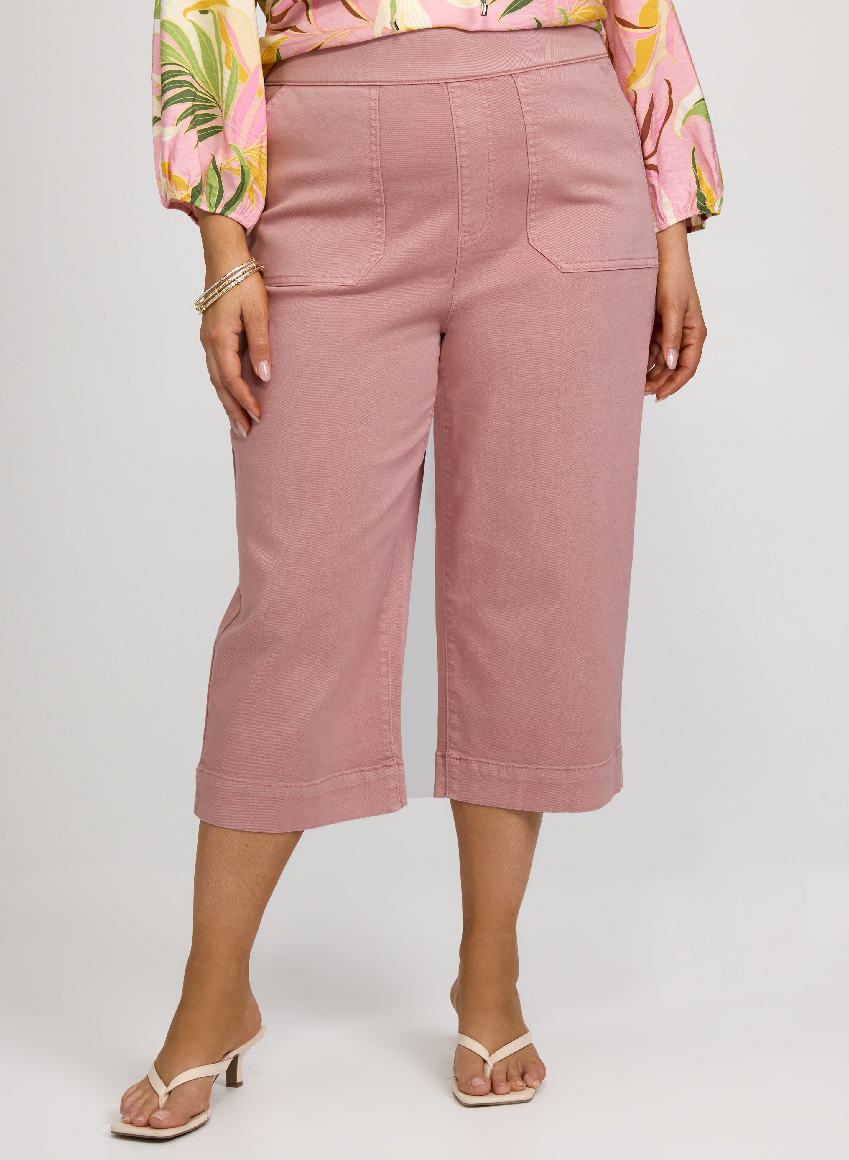 Denim Pull-On Capris-Tactilefable