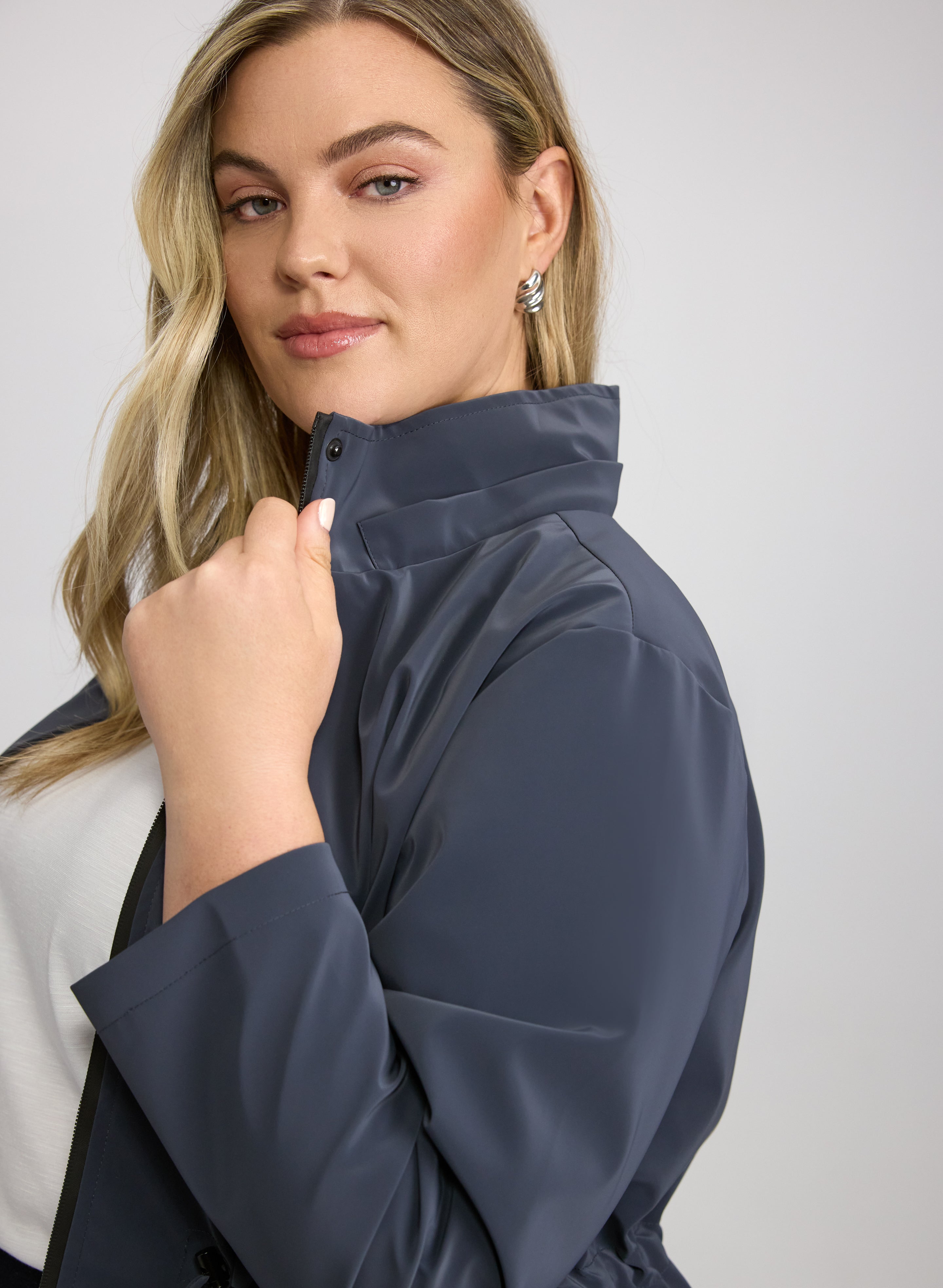 Zip Rain Coat-Tactilefable