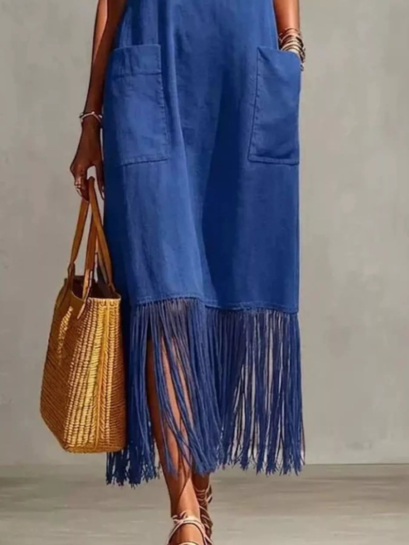 Coco Fringe Spaghetti Strap Dress | 5 Colors-Tactilefable