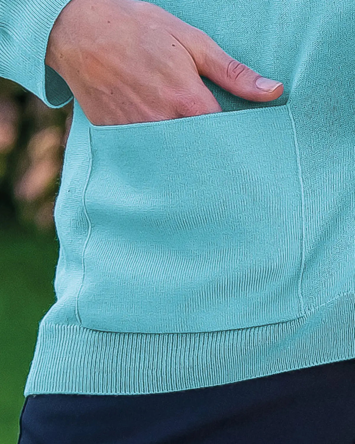 Ladies’ Pure Merino Wool V-Neck Cardigan – Aqua-Tactilefable