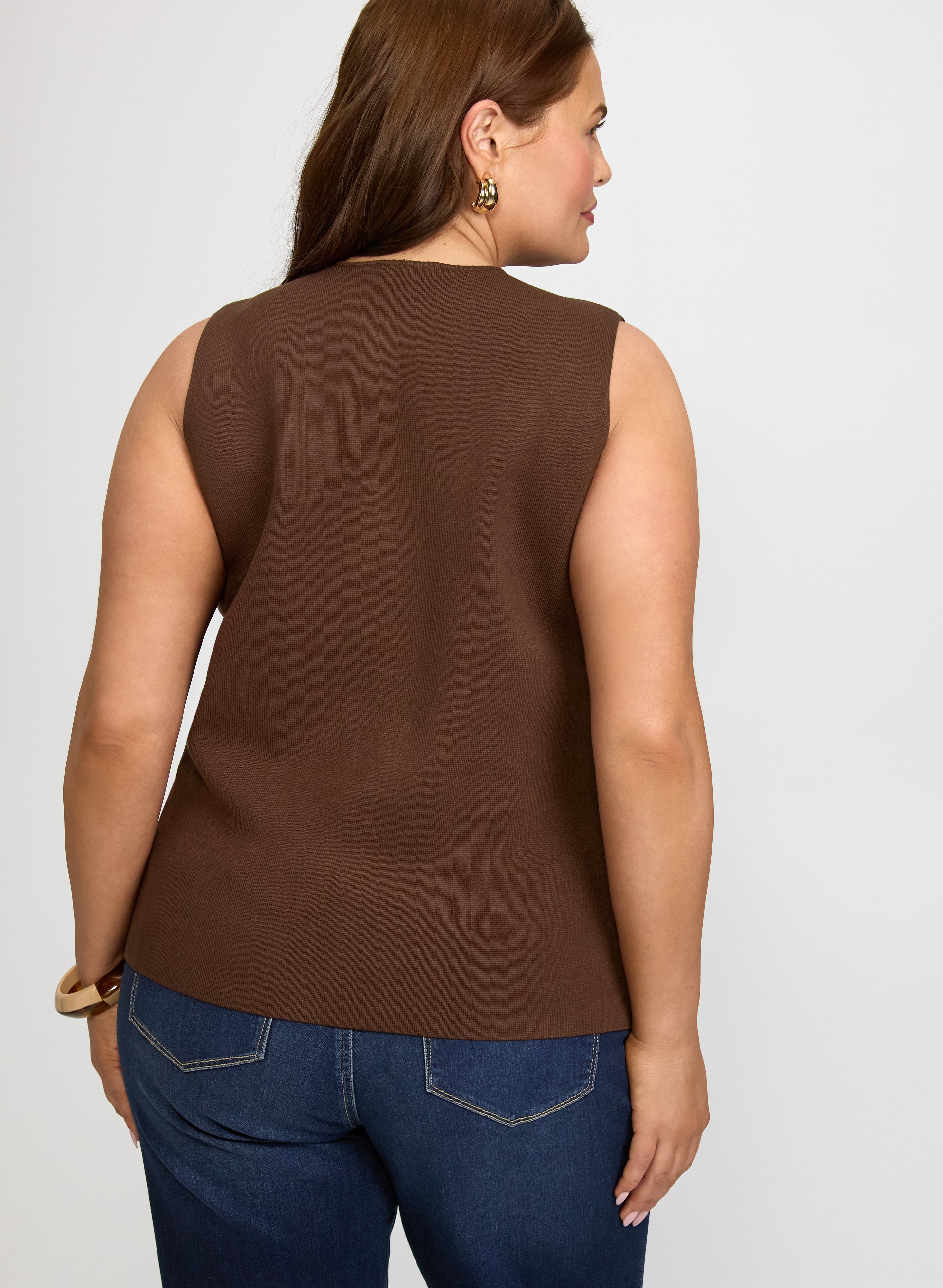 Knit Button-Down Vest-Tactilefable