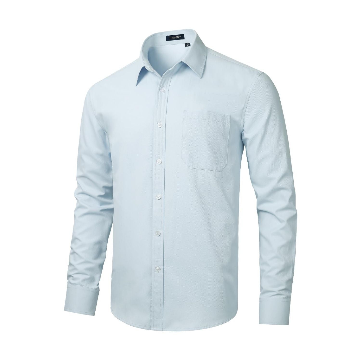  Micro Twill Light Blue Formal Dress Shirt for Corporate Workwear-Tactilefable