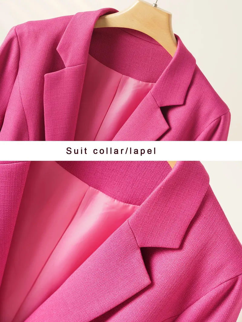 Women's Fashion Collared Blazer Jacket Long Sleeve Fitted, Professional Office Wear, Business Work Clothes, Business Formal Wear, Formal Business Attire, Stylish Ladies Suit Coat, Elegant Workwear Outerwear for Women