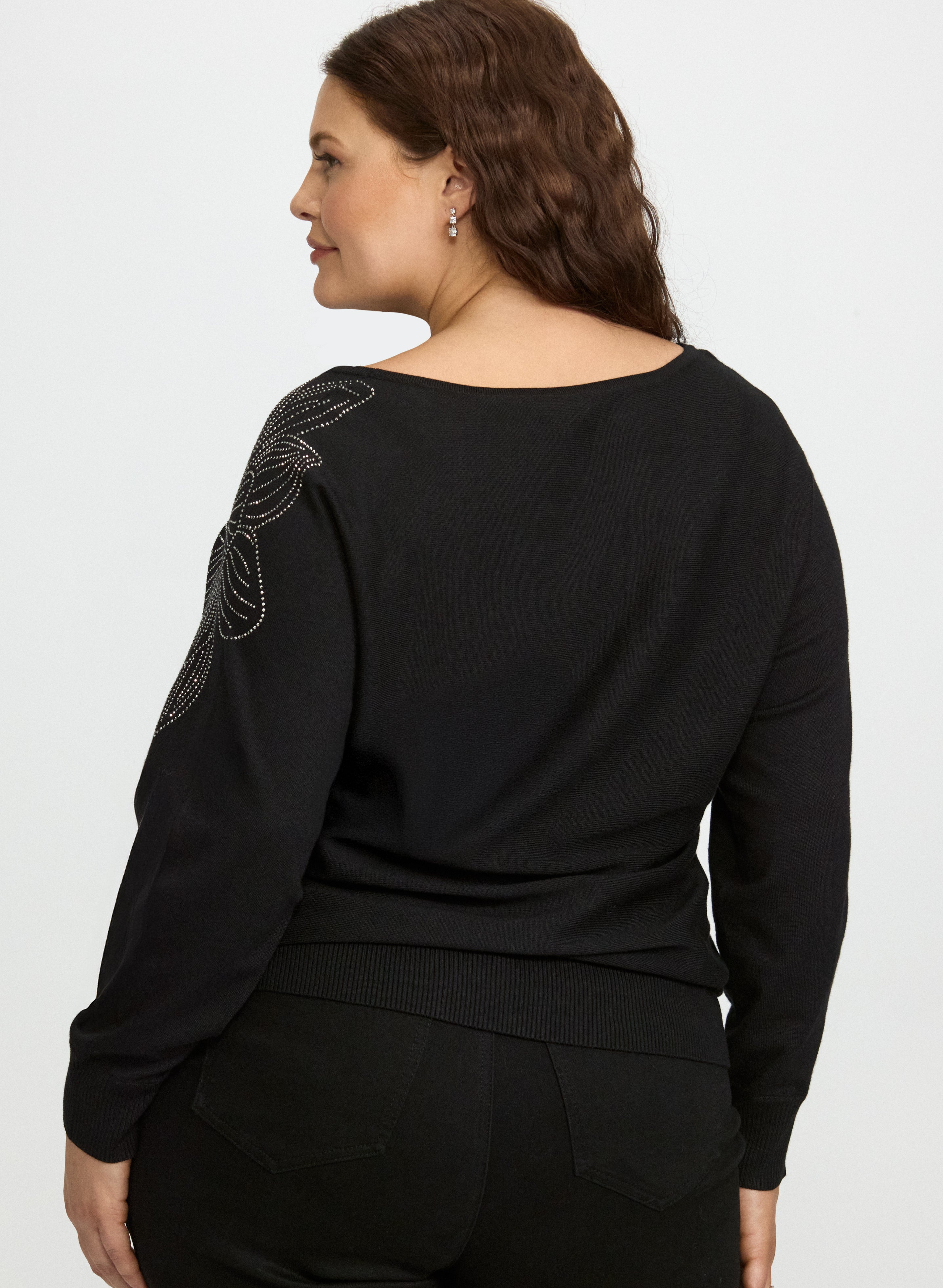 Floral Rhinestone Pullover-Tactilefable