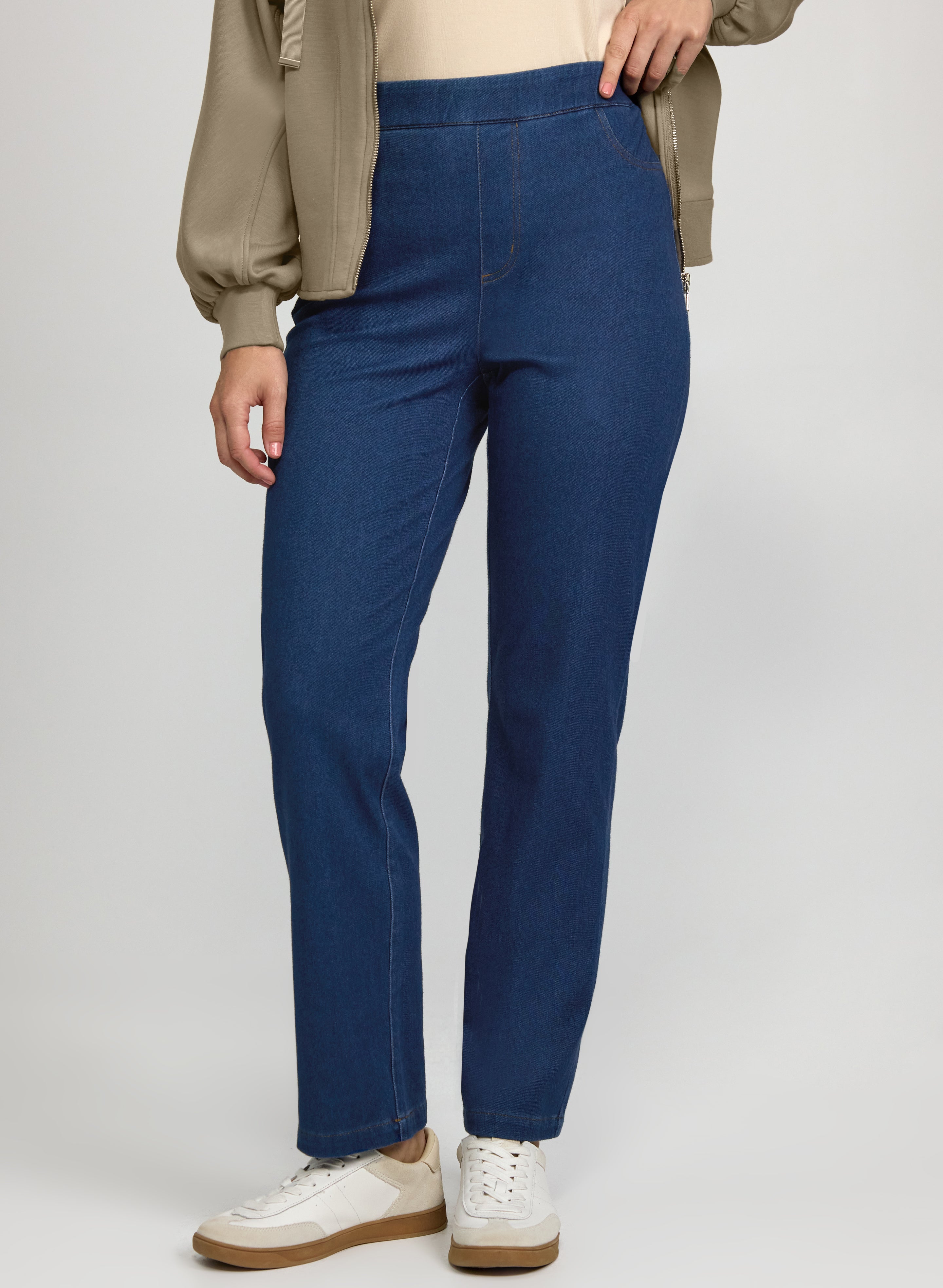Comfort Stretch Straight-Leg Jeans-Tactilefable