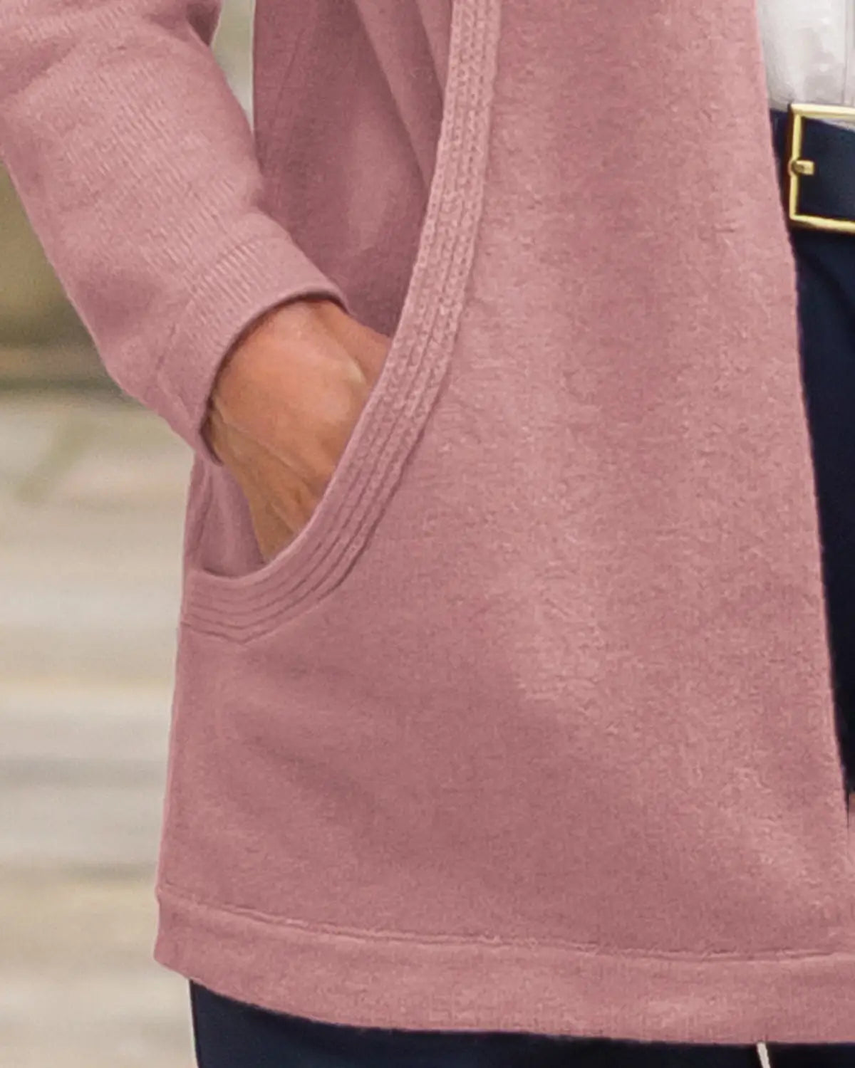 Sienna Pure Lambswool Edge to Edge Cardigan – Dusky Rose-Tactilefable