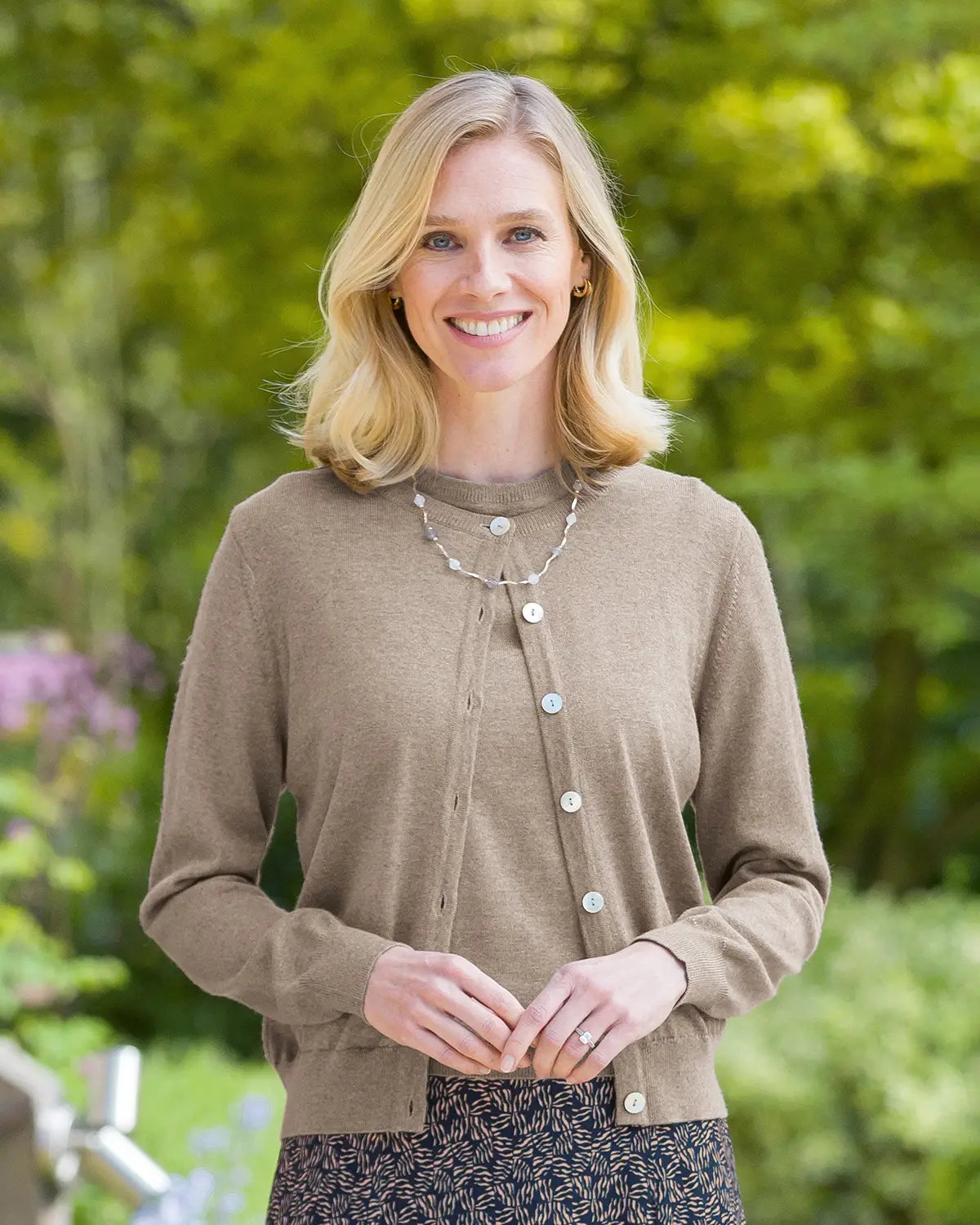 Ladies’ Pure Merino Wool Short Cardigan – Tawny-Tactilefable