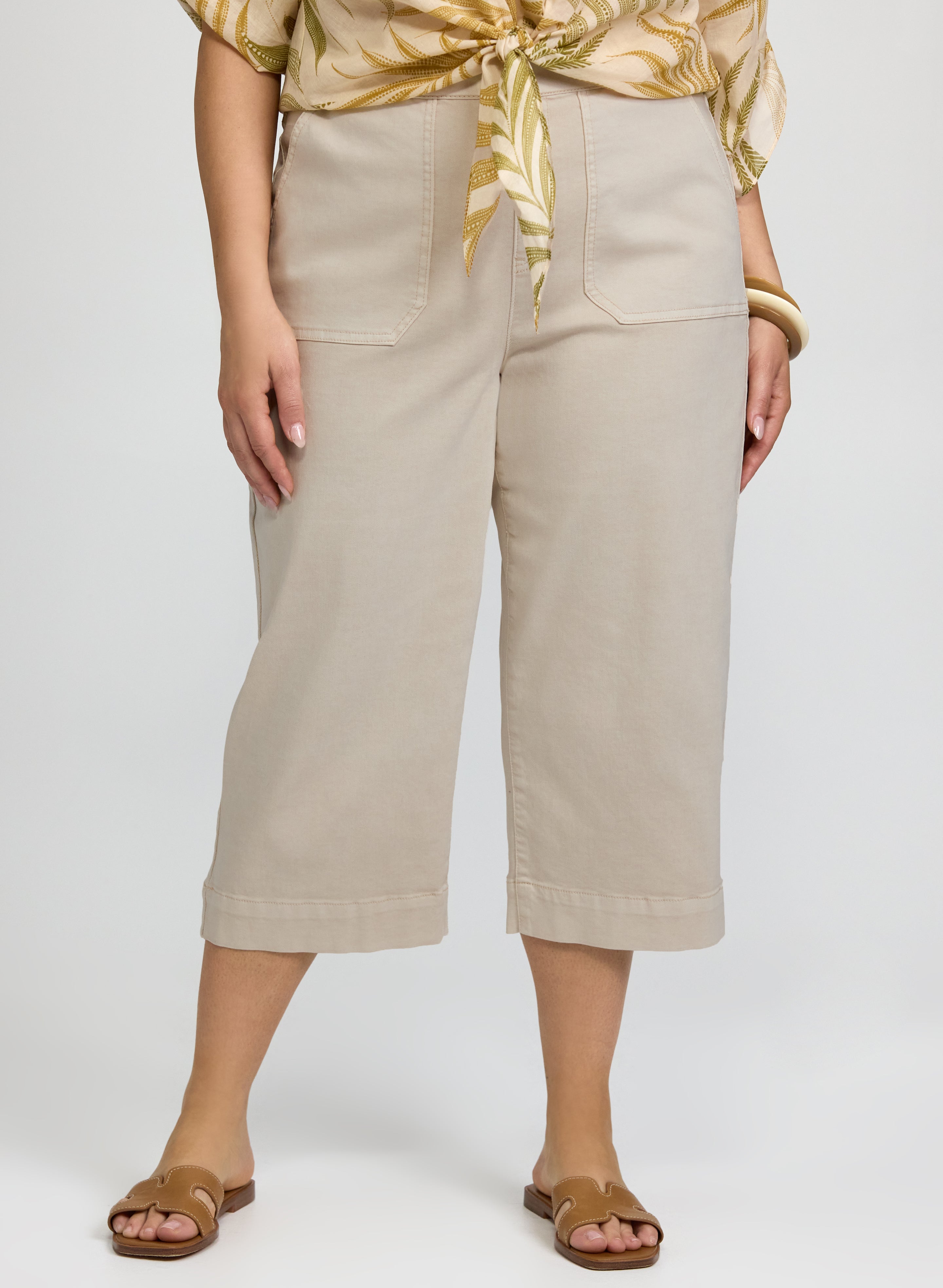 Denim Pull-On Capris-Tactilefable