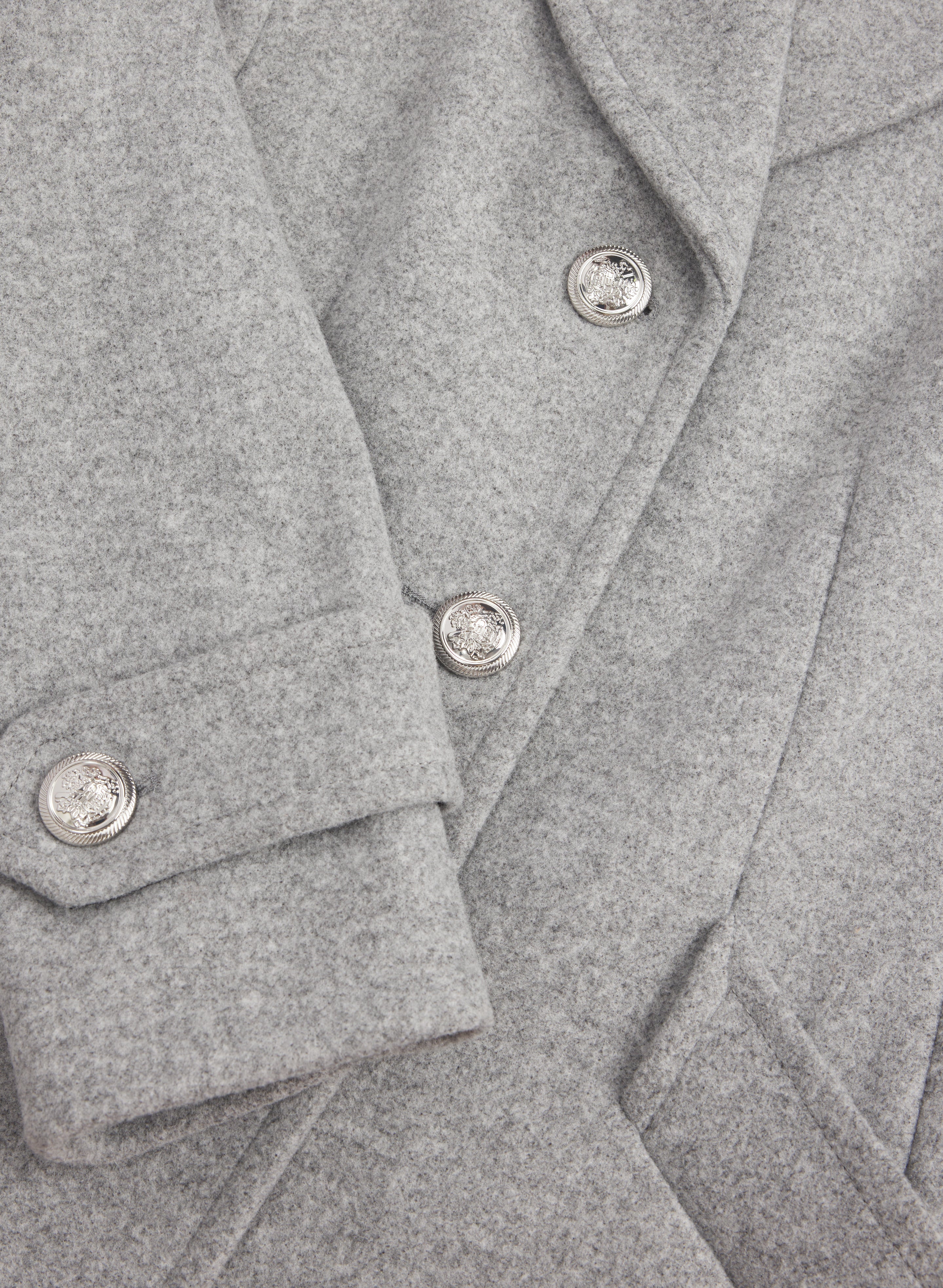 Stretch Wool-Blend Coat-Tactilefable