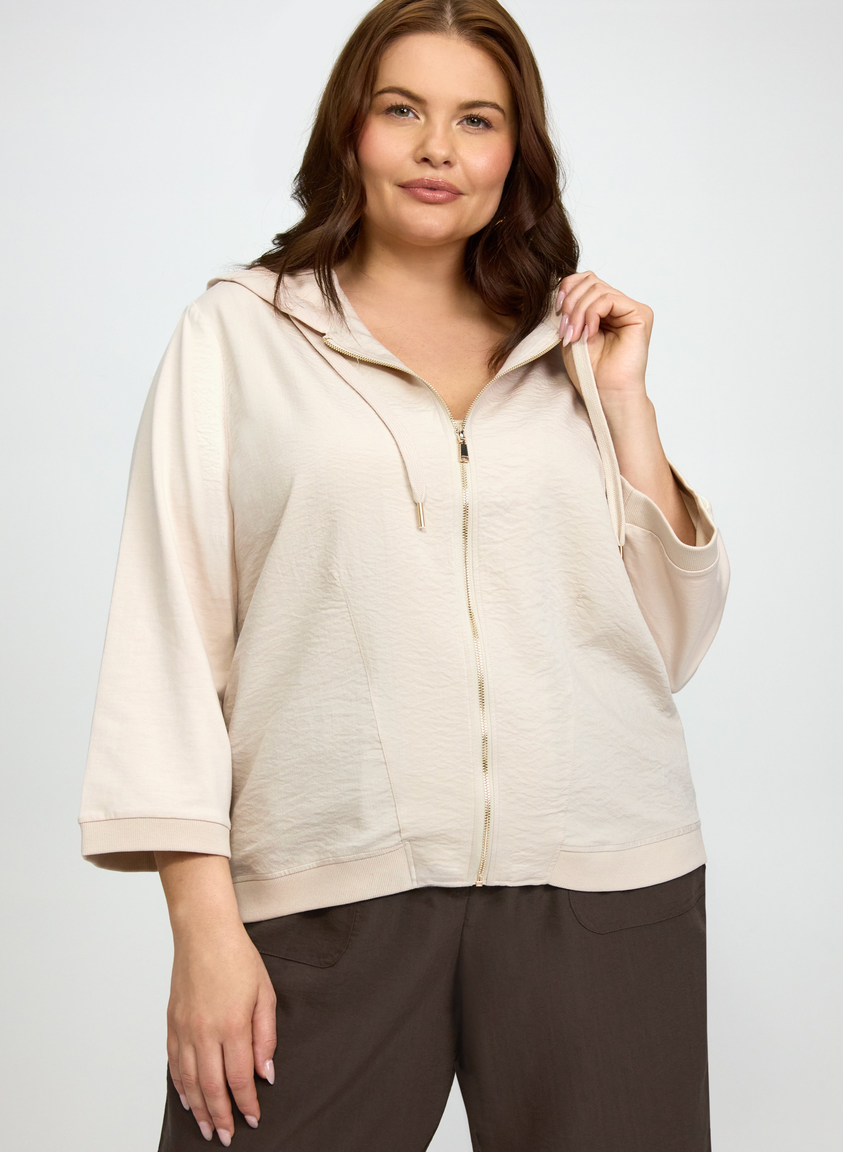 Zip-Up Hooded Top-Tactilefable