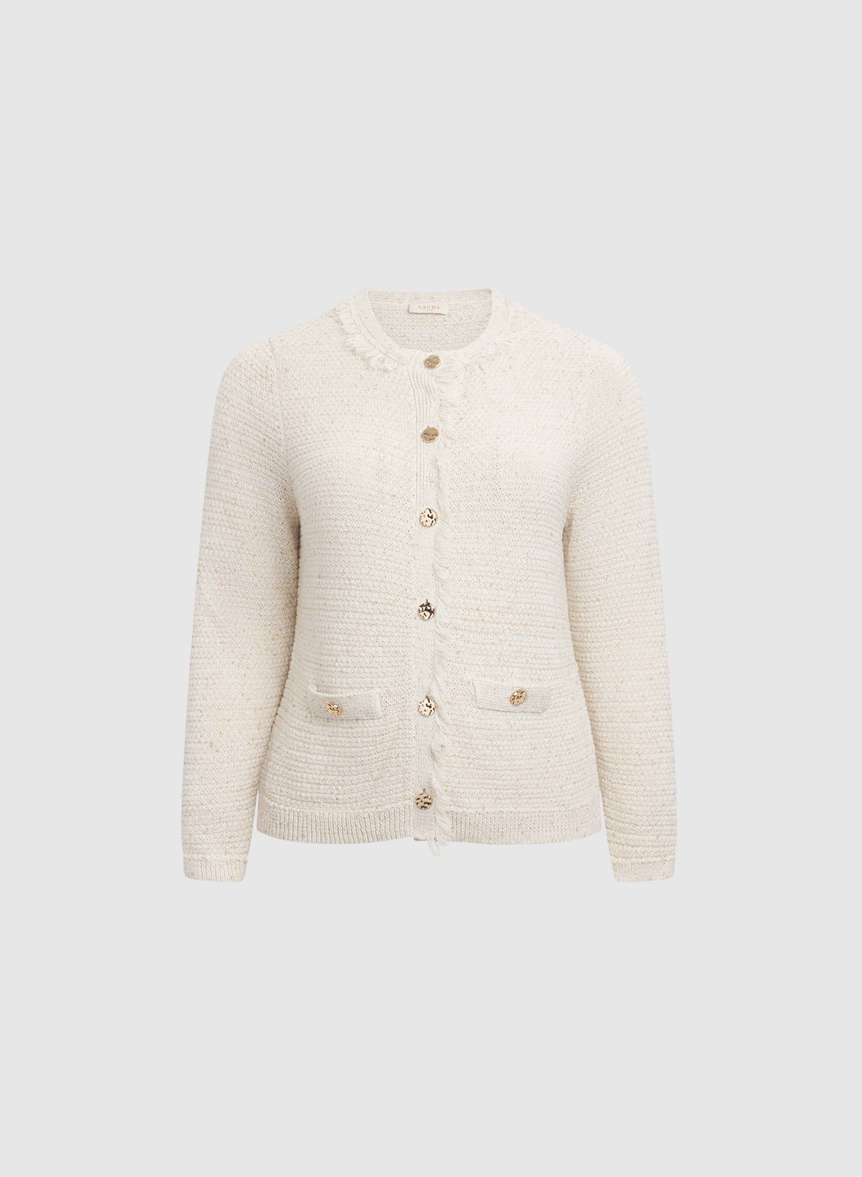 Boucle Yarn Cardigan-Tactilefable